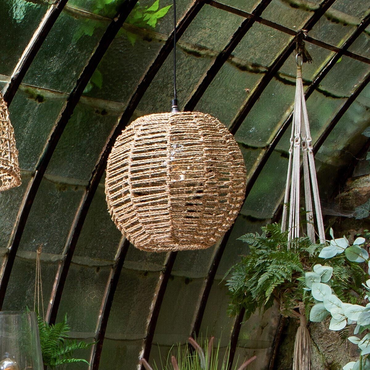 Lampada a sospensione Rana in rattan D33cm - 8