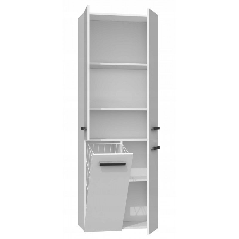 RORY | Mobile da bagno con cestone | Maniglie minimaliste | Dimensioni: 174x60x30 | colonna di archiviazione - 3