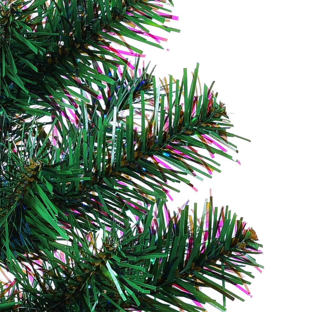 Árvore de Natal artificial com pontas iridescentes em PVC verde 150cm - COMFORTXL - 4