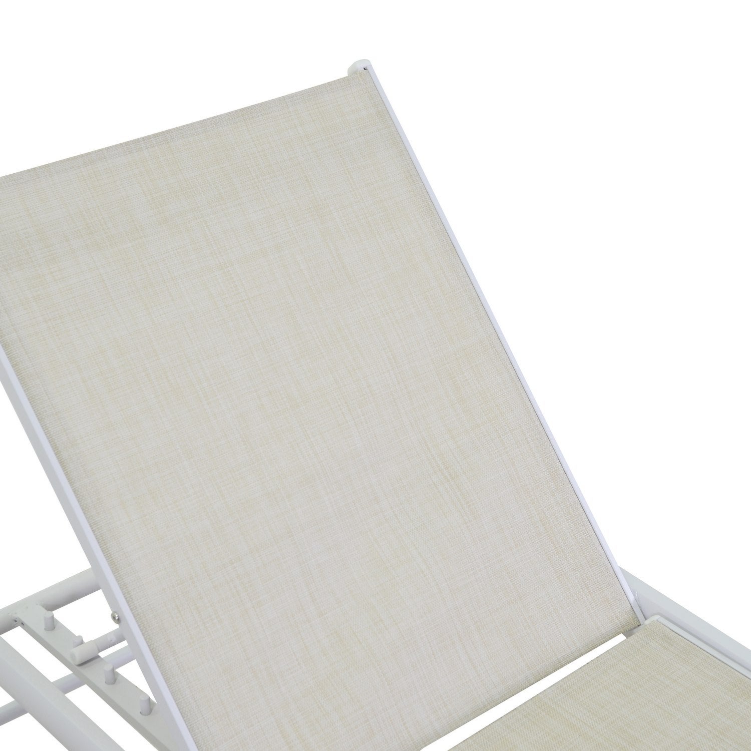 Chaise longue bain de soleil Blanc 195x55 cm h 31 cm en Aluminium mod. Cleveland - 2