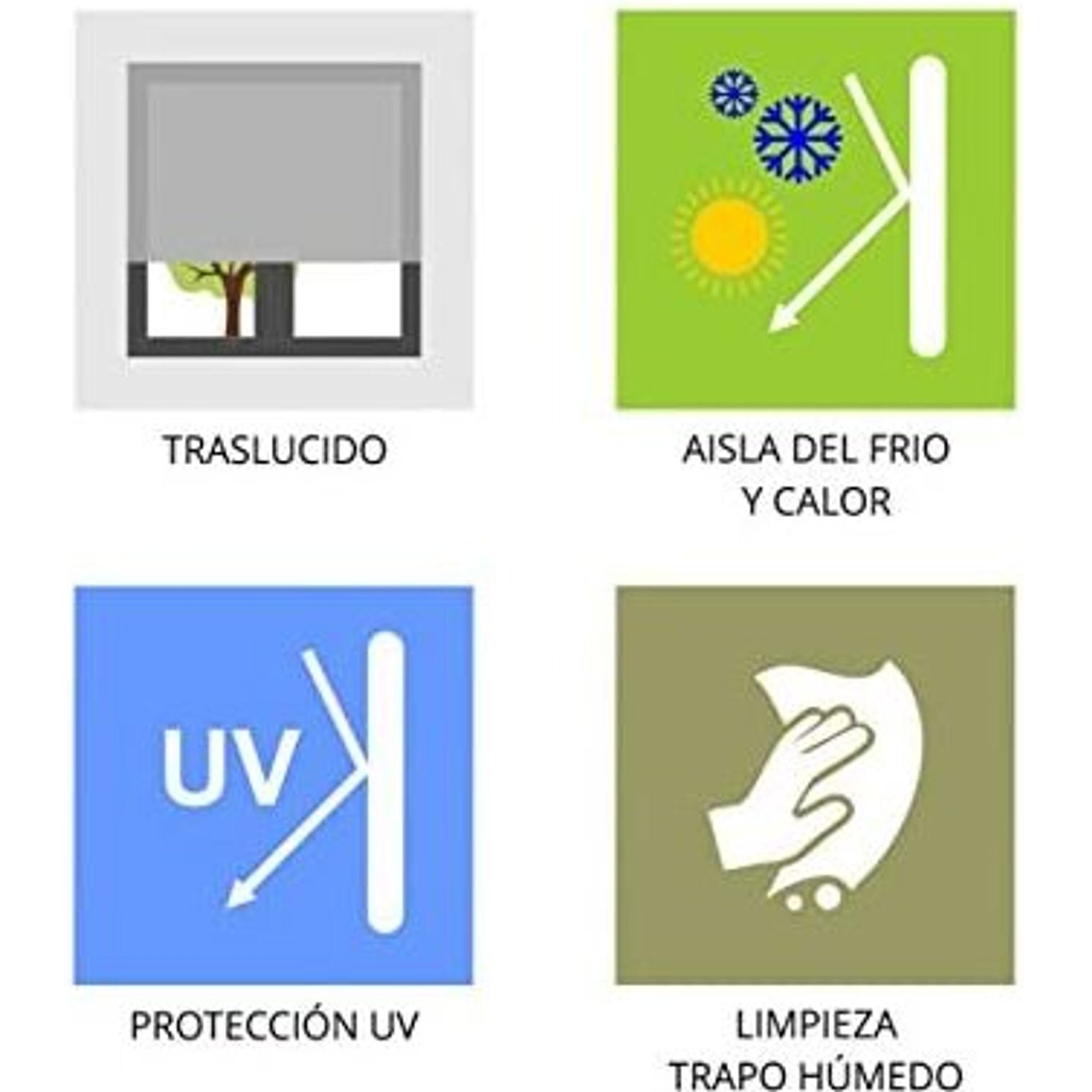 ECOMMERC3 | Tenda a Rullo in Tessuto Misura 140x180 - Tenda a Rullo Facile Installazione a Parete o Soffitto - 3