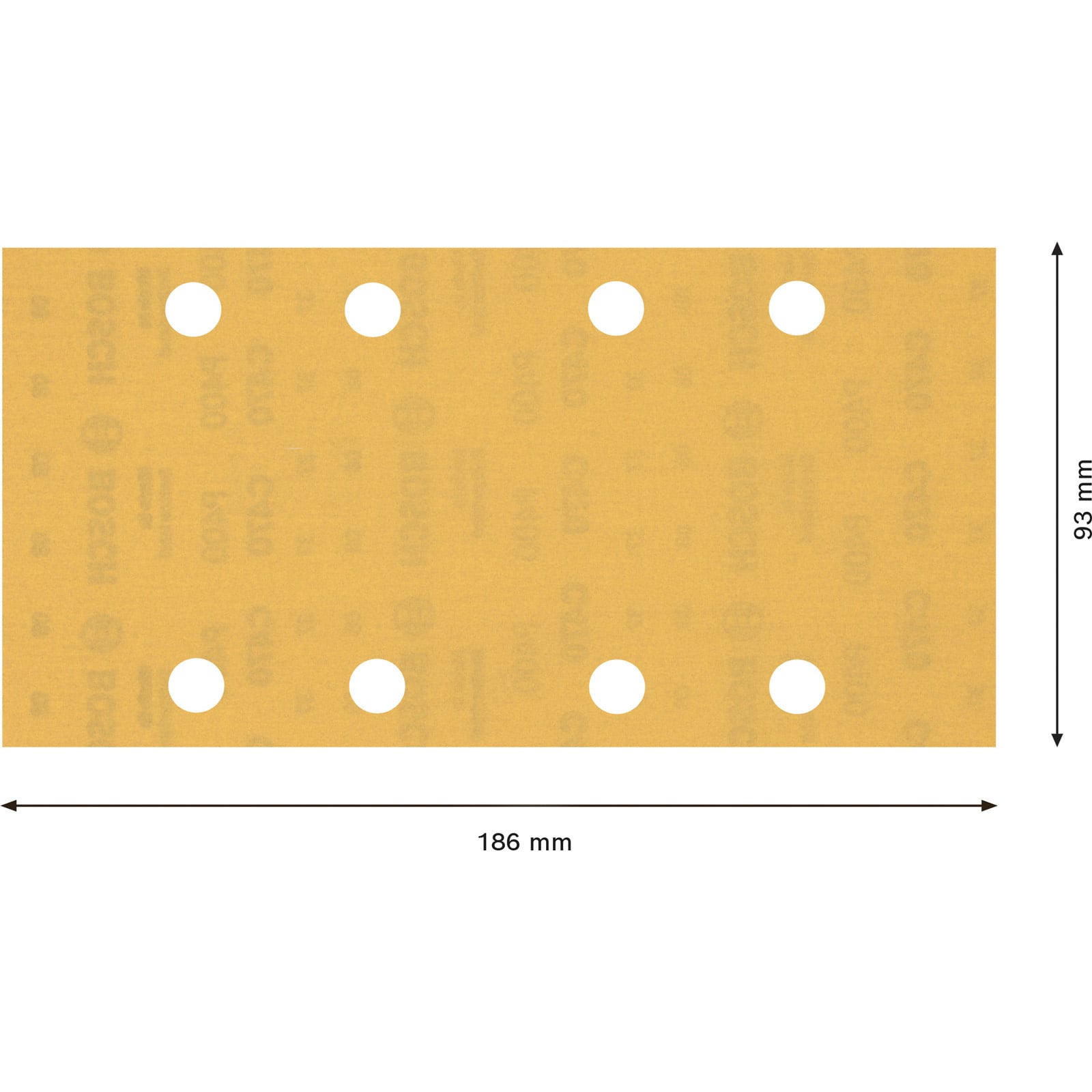 Papel de lija EXPERT C470 con 8 orificios para lijadoras orbitales 93 x 186 mm, G 400 10 unidades - 5