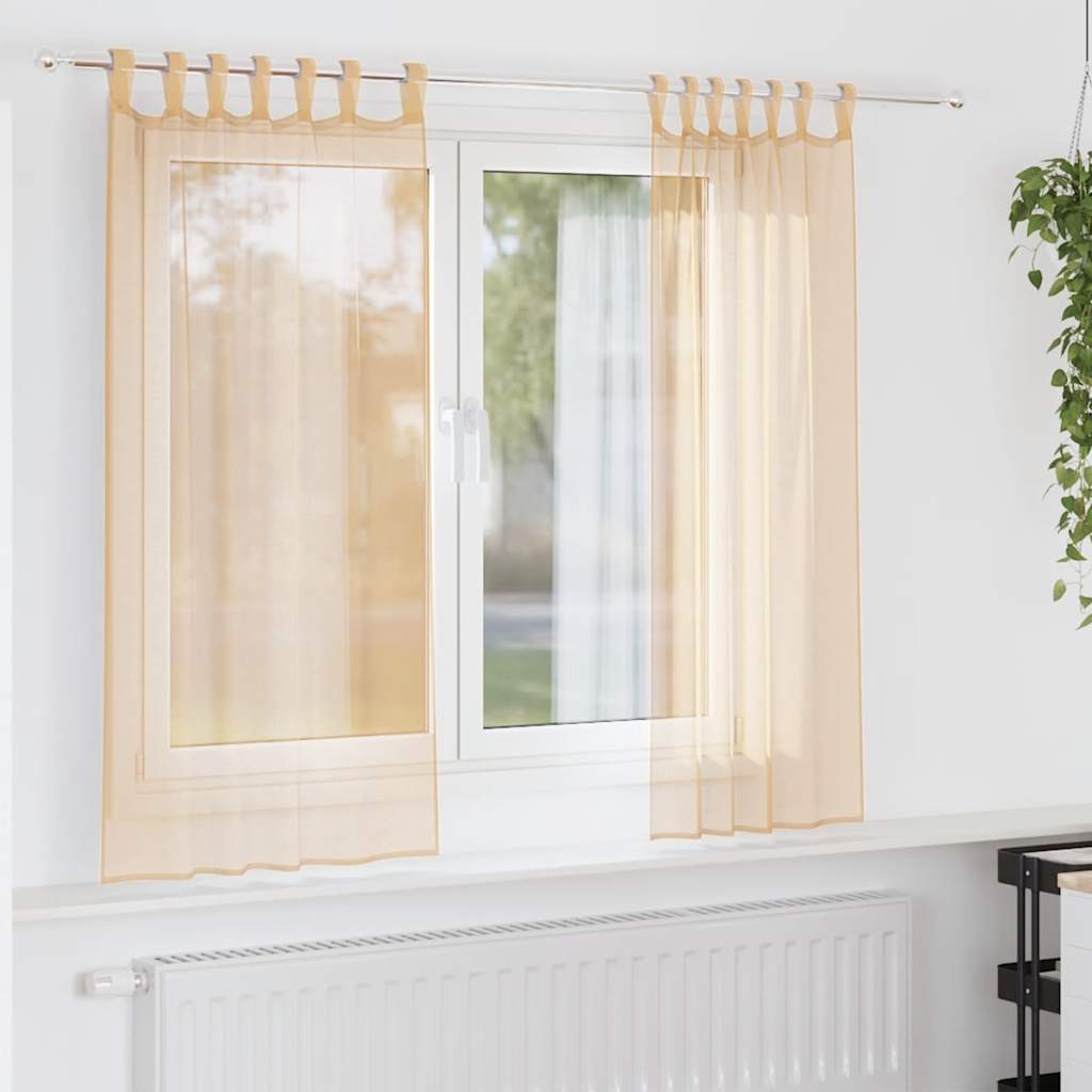 No. 918 Erica Tenda A Pannello In Voile Trasparente Bianco - 129,5 X 274,3 Cm Con Tasca Per Bastone