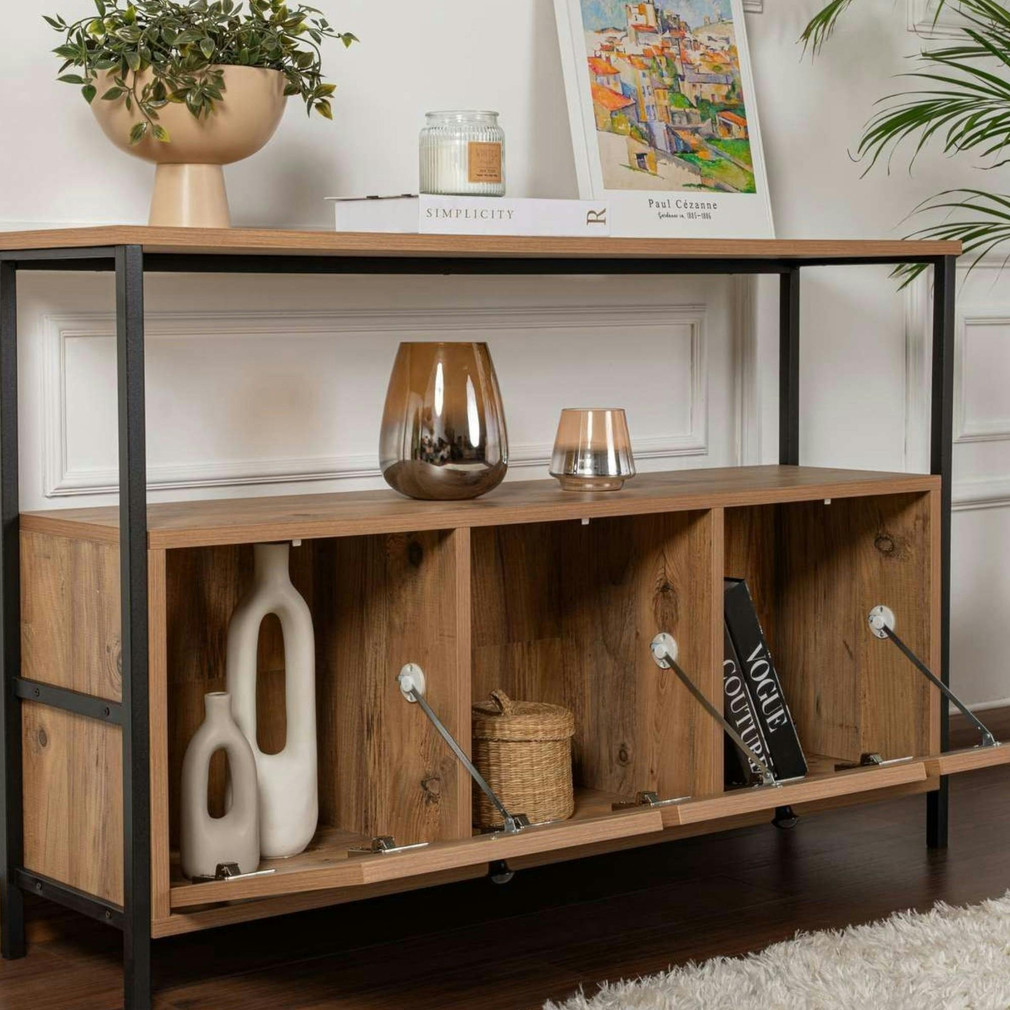 Console d'entrée avec rangement - 3 niches JENA - 3