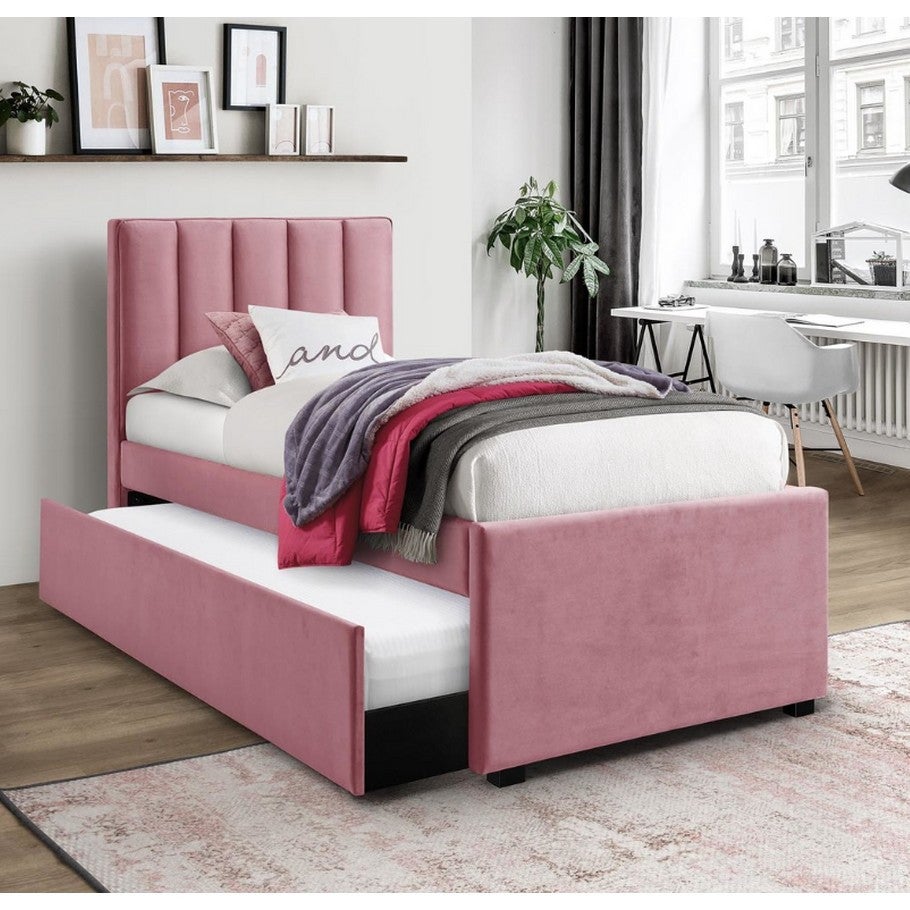 Letto a scomparsa rosa 90 x 200 cm con rete a doghe Tom Leroy Merlin