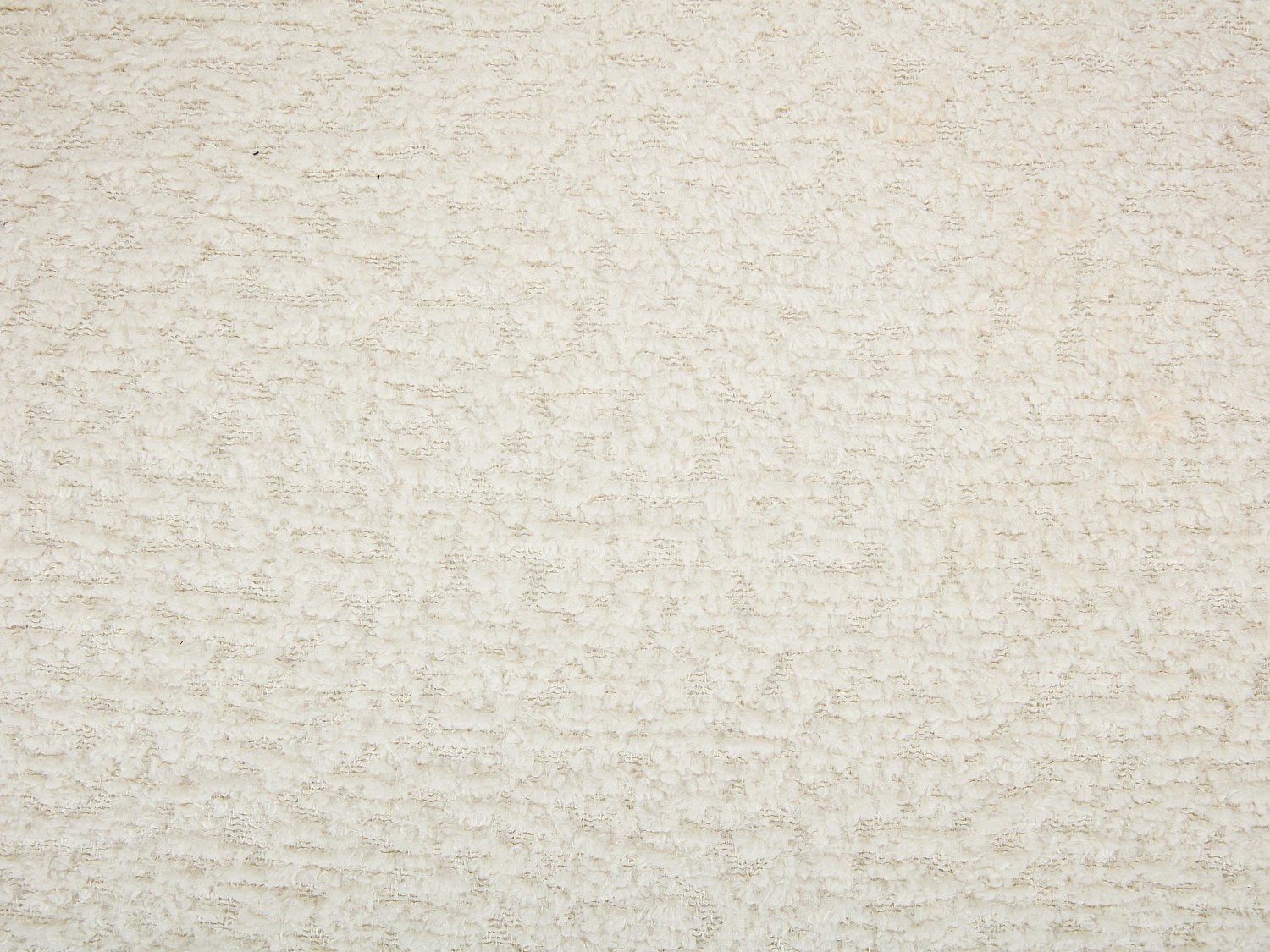 Lot de 6 chaises avec accoudoirs en tissu bouclette et bois d'hévéa naturel - Blanc - LIVELIA - 6