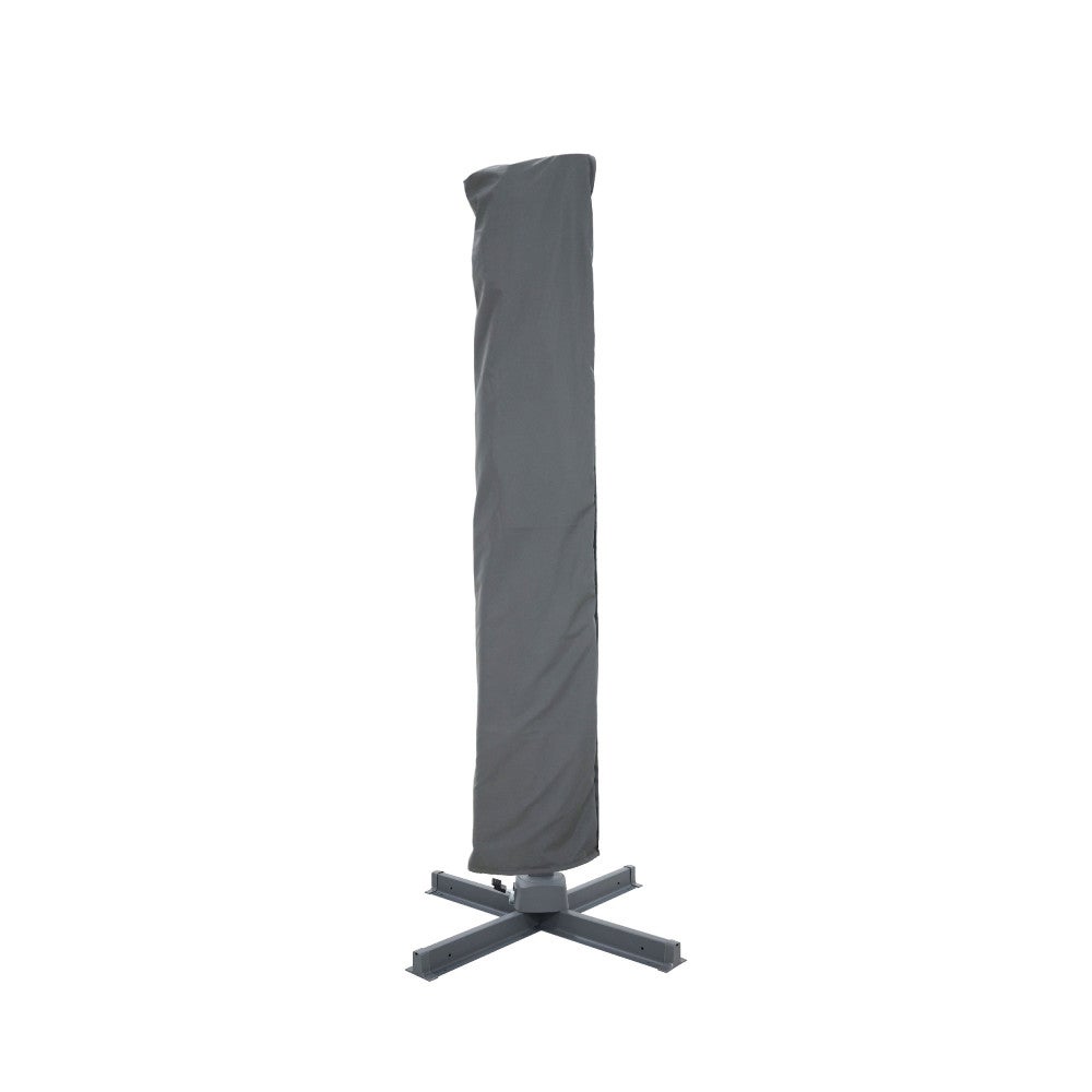 Veya - Parasol rectangulaire déporté en aluminium 3x4m - Gris foncé - 7