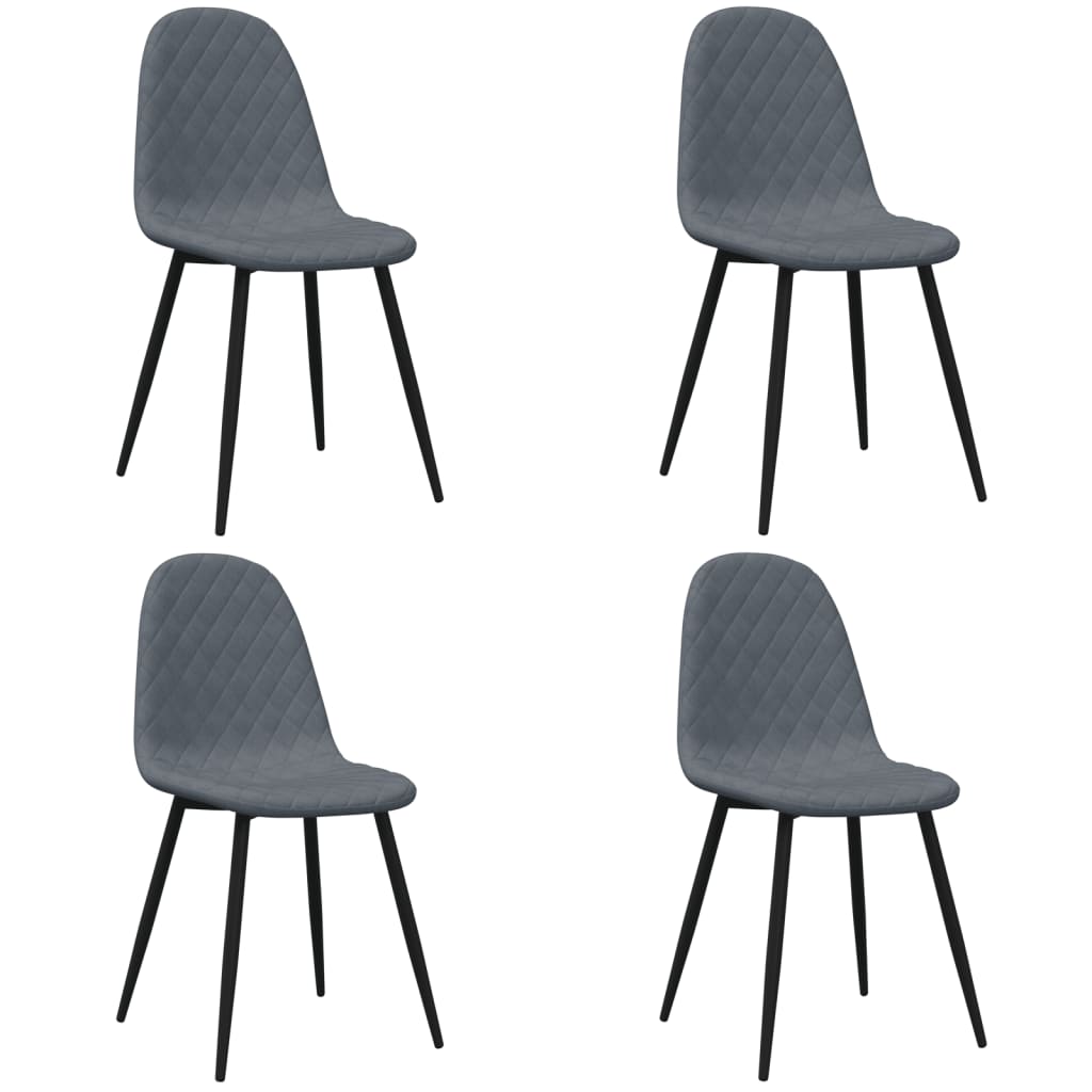Chaises De Salle à Manger En Chenille - Lot De 4, Pieds Métal, Dossier Ergonomique, Capacité 250 Lb - Kaki - 3