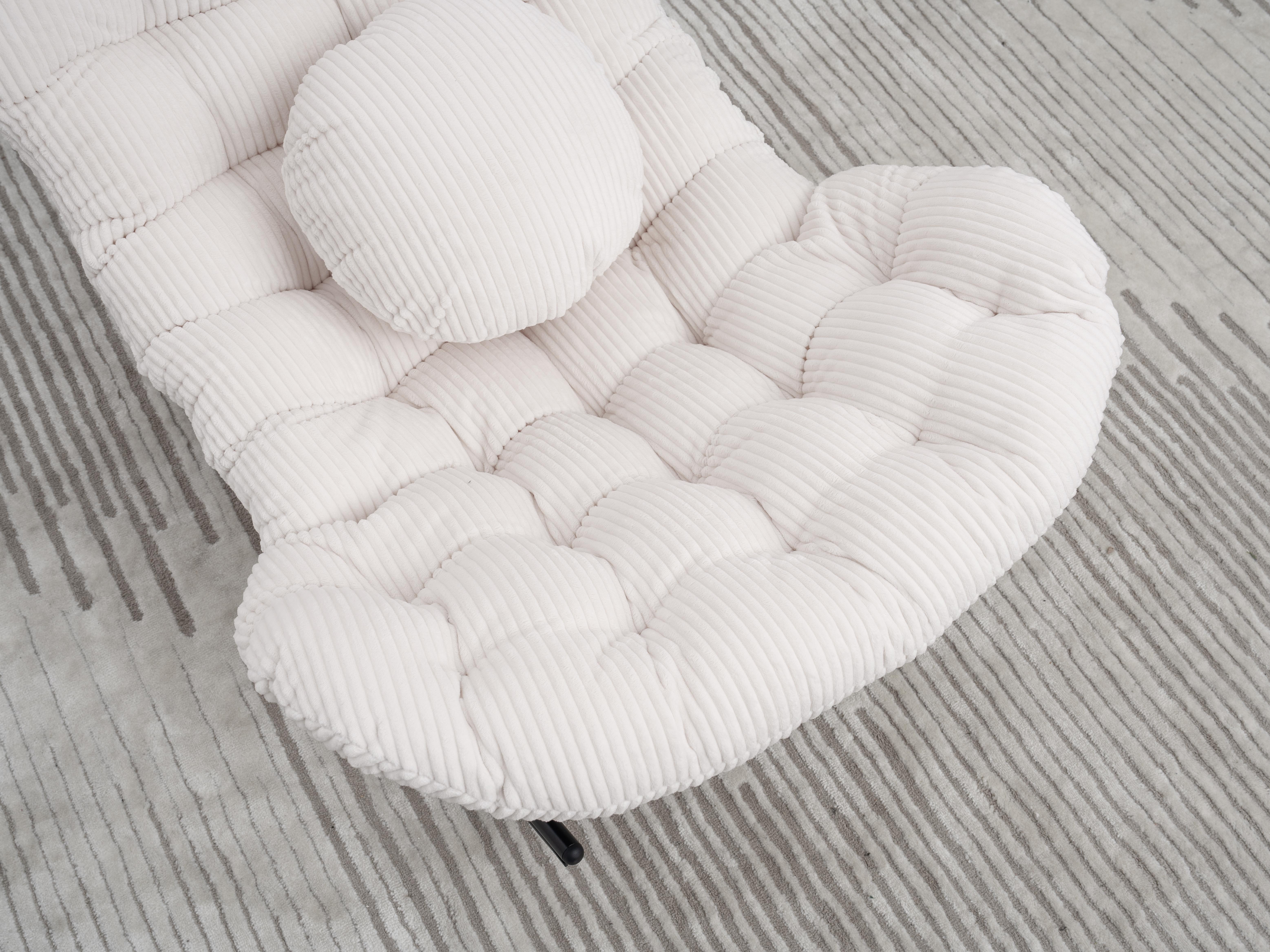 Rockingchair avec Repose-Pieds Rétractable - Siège Large et Coussin Offert - 115kg - Pour Jardin, Terrasse, Salon - Cocon Pro - 5