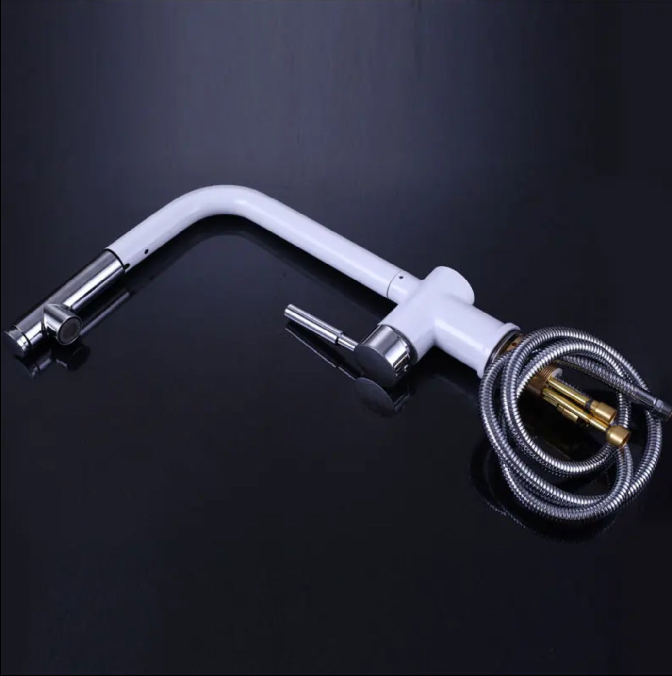 ROBINET DE CUISINE 0014 EN LAITON BLANC ET CHROMÉ COLLECTION ARGOLIDE - 8