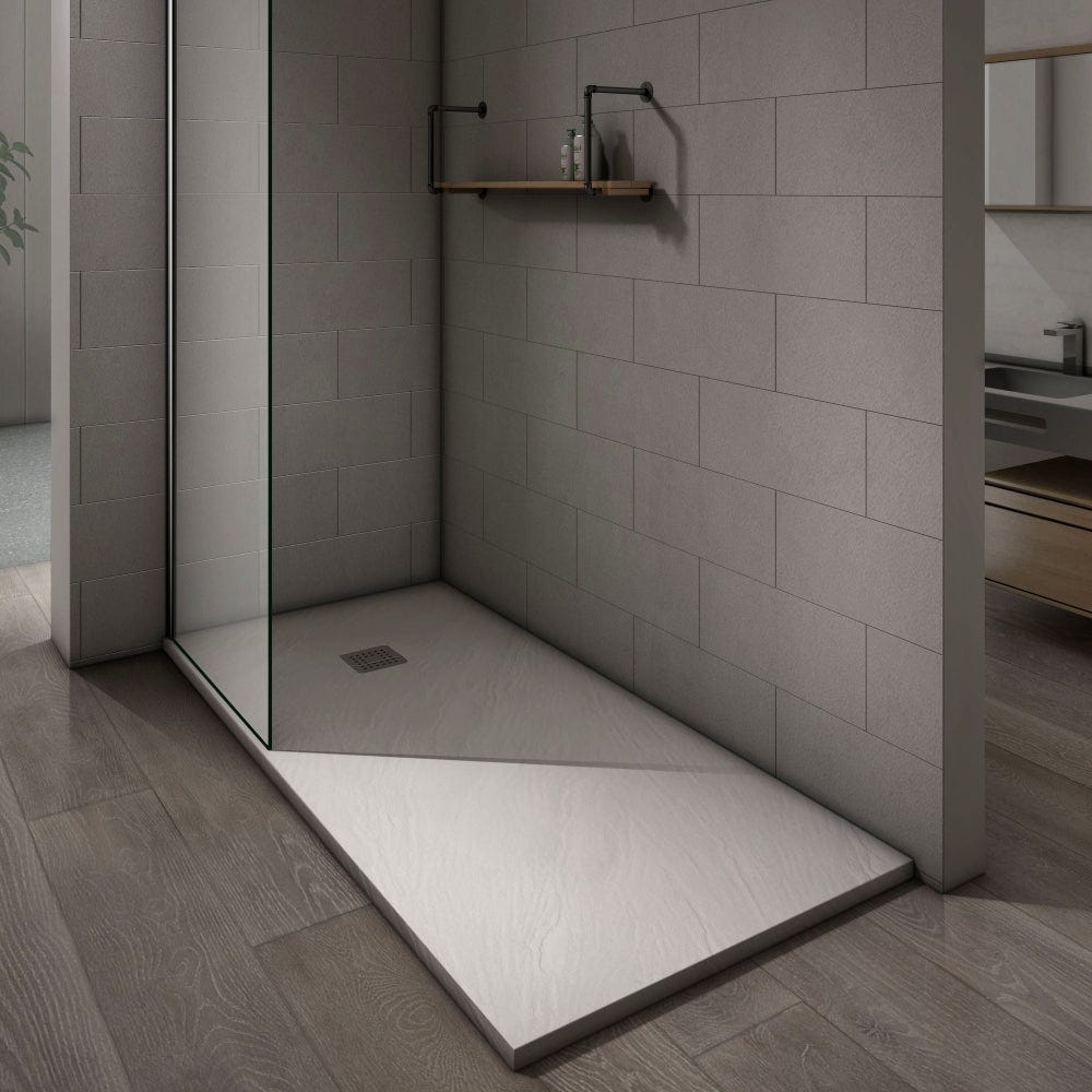 Receveur De Douche Blanc 90x90 Surface Ardois e Antid rapante Avec receveur-de-douche-blanc-90x90-surface-ardois-e-antid-rapante-avec