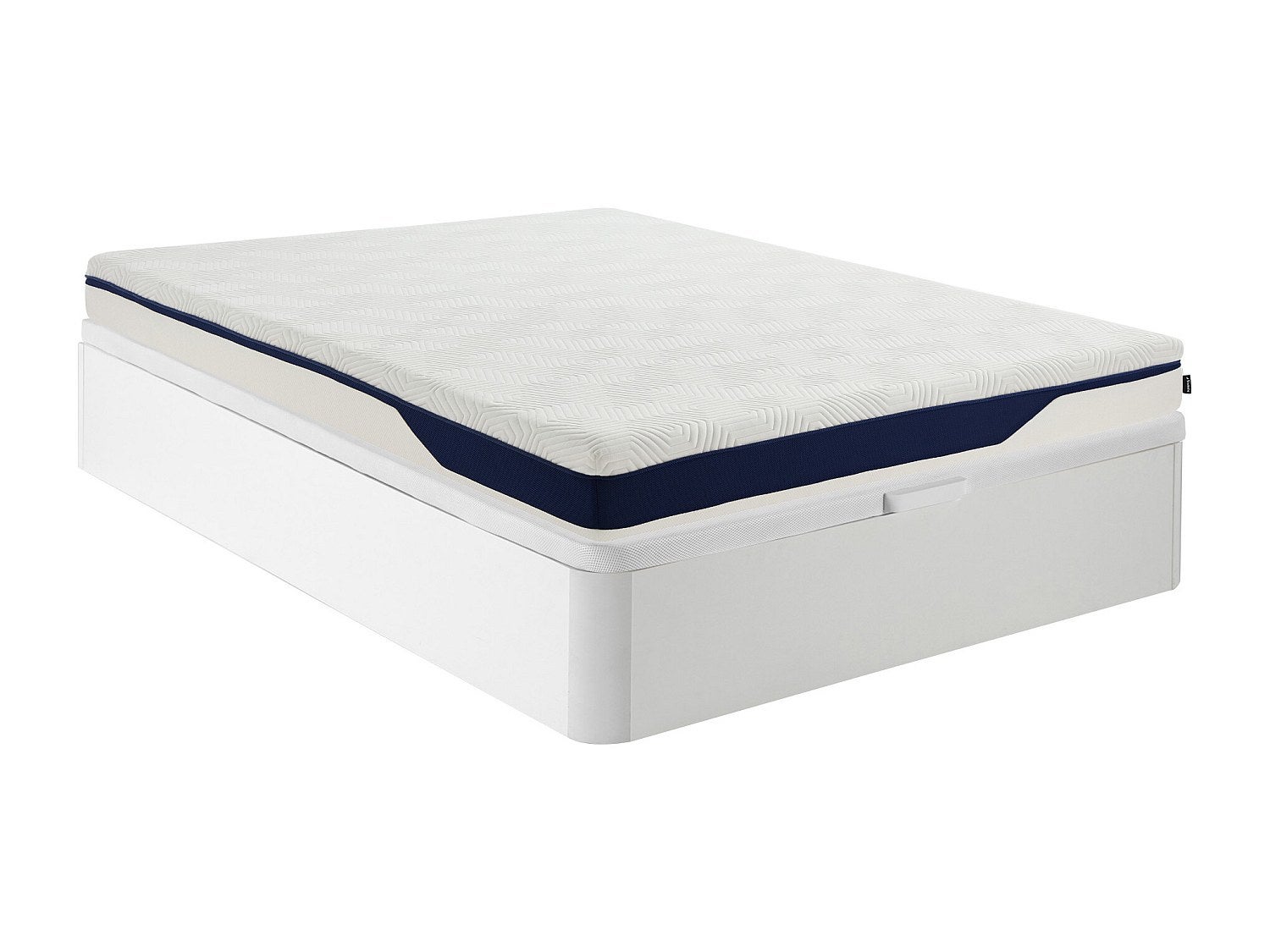 Zestaw 160 x 200 cm biały materac ze skrzynią + materac z pianki HD 7 stref i i zdejmowana warstwa żelowa z pamięcią kształtu gr. 22 cm - FAGANI od YS