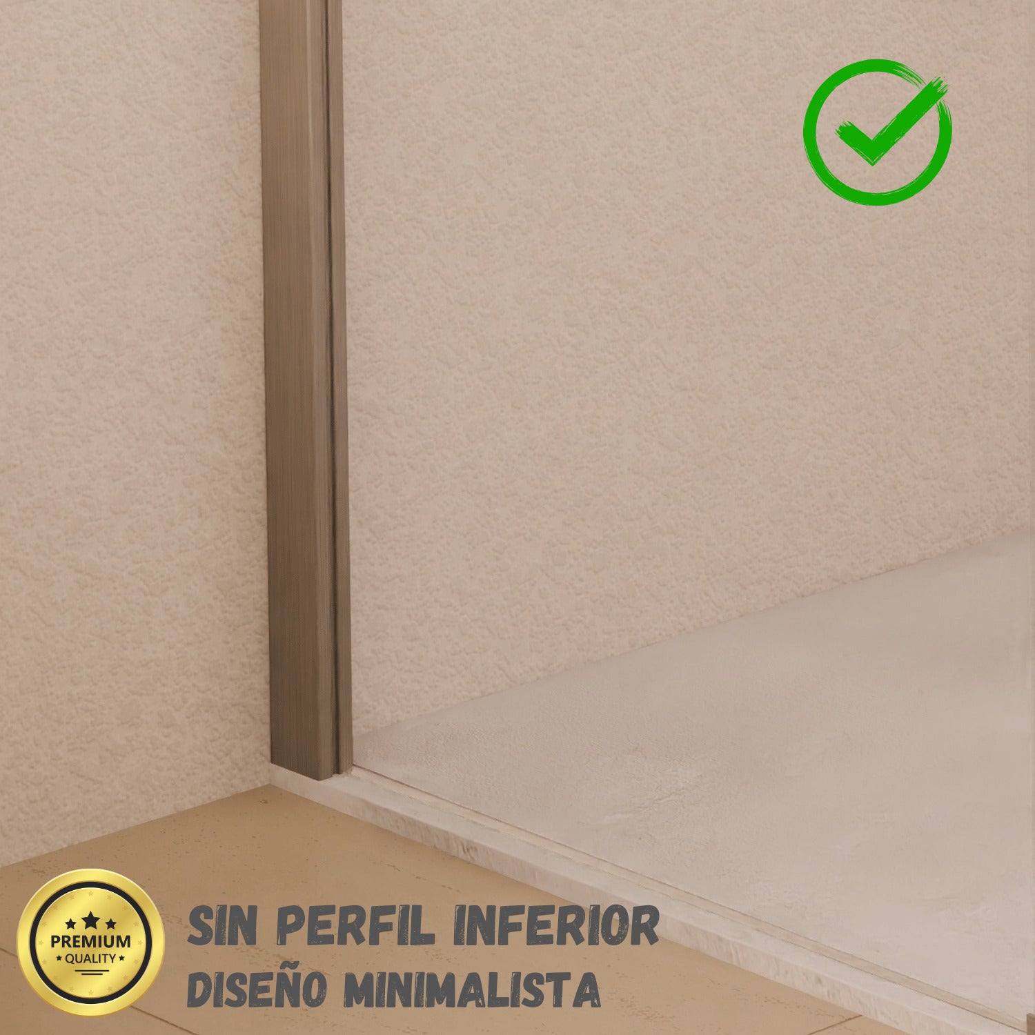 SOULHOME Mampara de ducha Panel Fijo, Fácil instalación Vidrio de seguridad 8 mm antical, 120 cm ancho x 200 cm alto, Perfil Plata brillo - 4