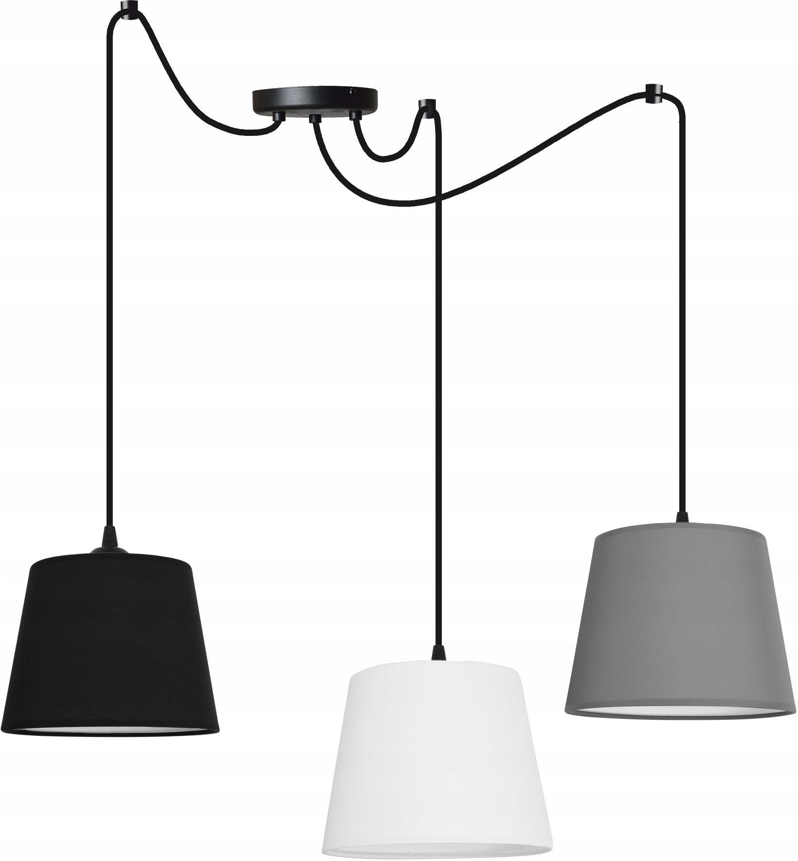 Lampa sufitowa wisząca Spider stylish 3xE27 abażur trapezowy różnokolorowy Light Home LH