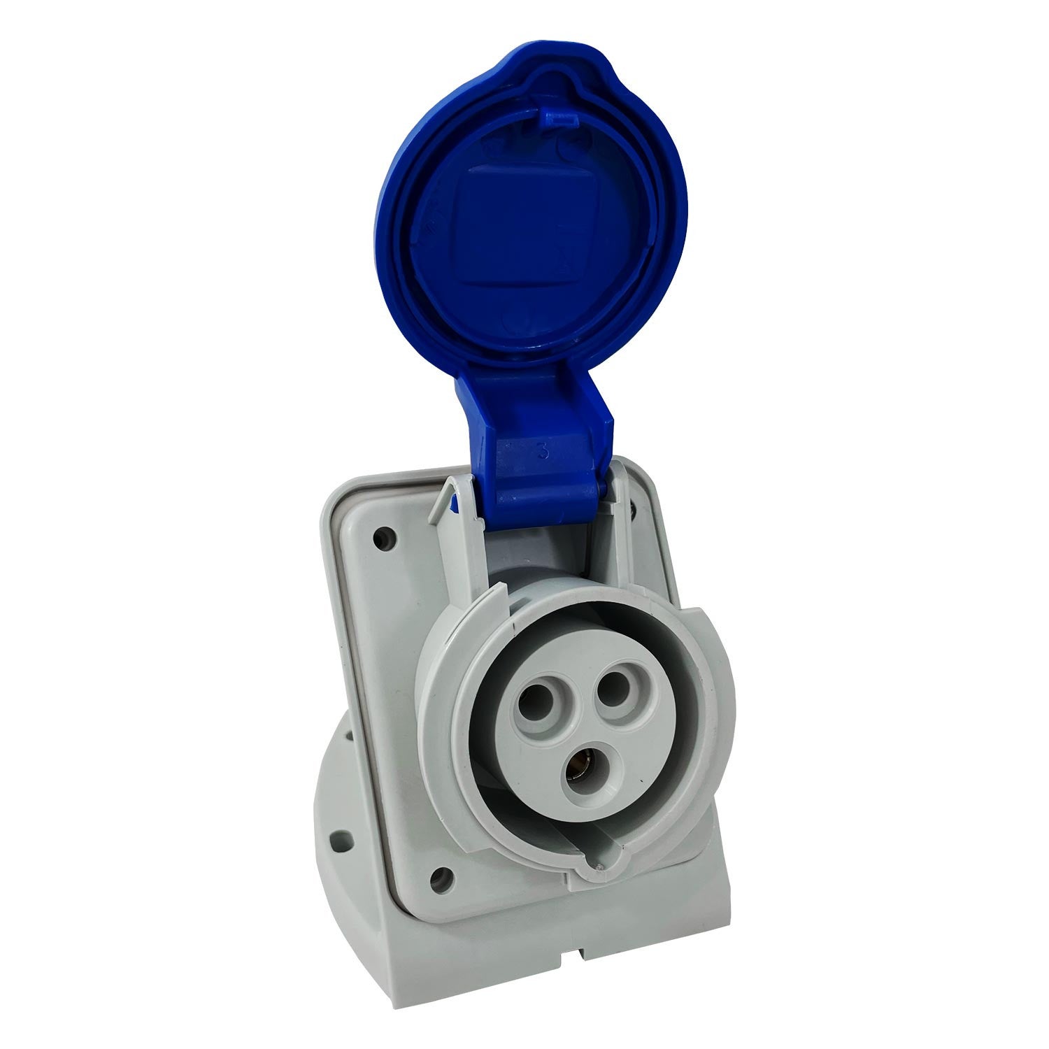 02321 - BASE MURAL RTA.IP44 2P+T 220V 16A 6h AZ. - IDE | Leroy Merlin