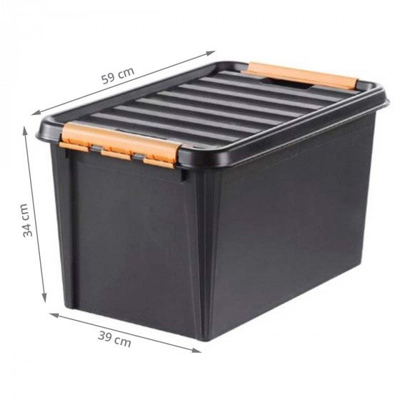 Grande Caisse Professionnelle solide avec couvercle 49 litres - 2