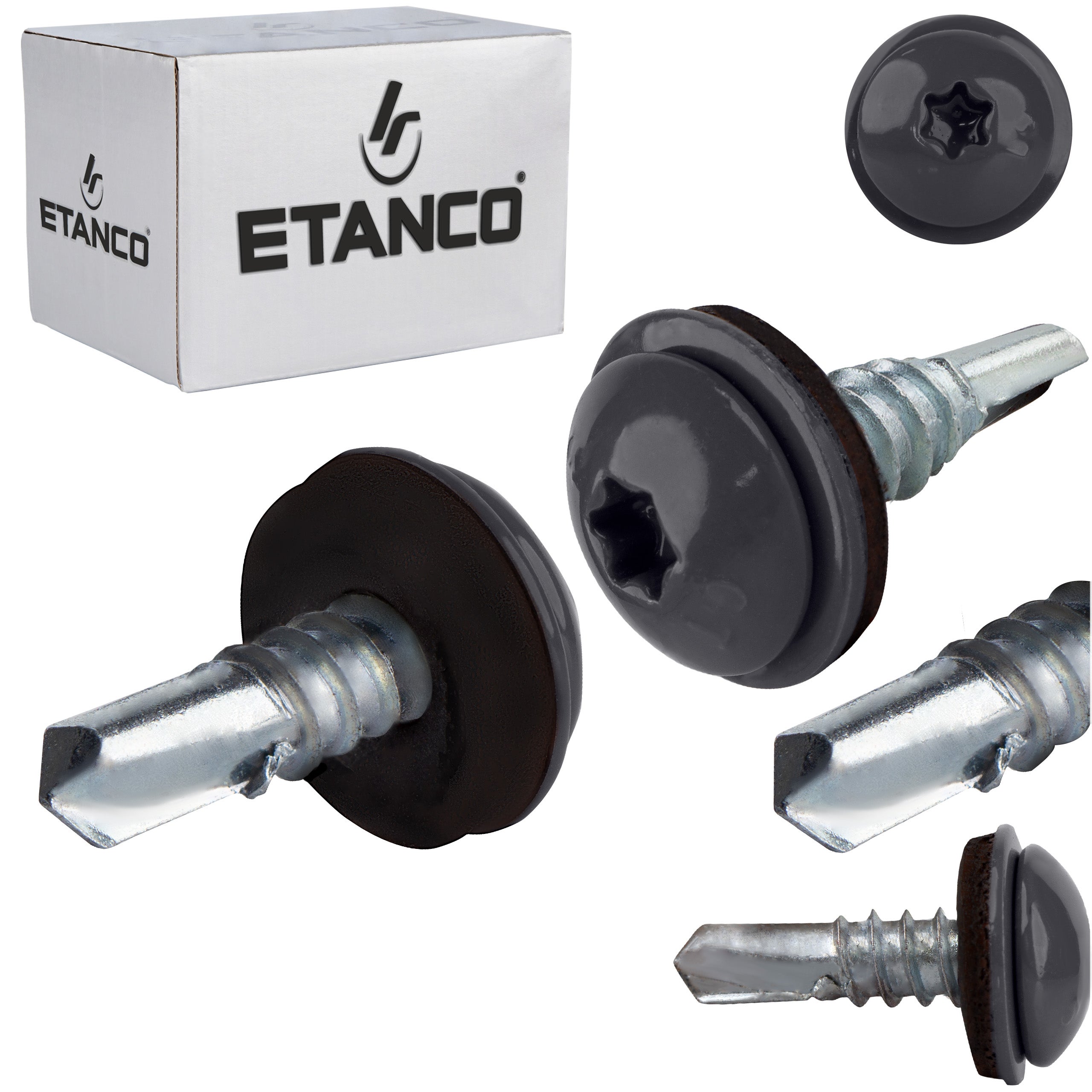 Wkręty samowiercące do metalu Etanco GT5 PH 5,5x19 mm RAL 7024 250szt