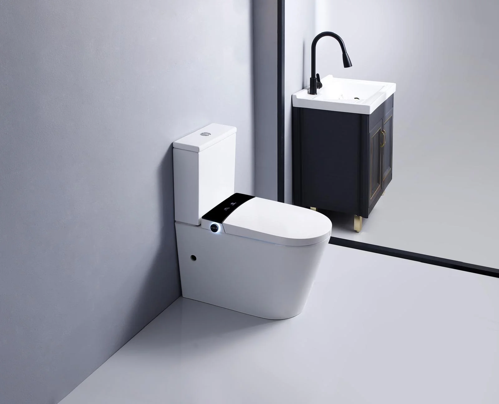 WC JAPONAIS EN CERAMIQUE - T5 WALL HUNG SUR PIEDS | Leroy Merlin