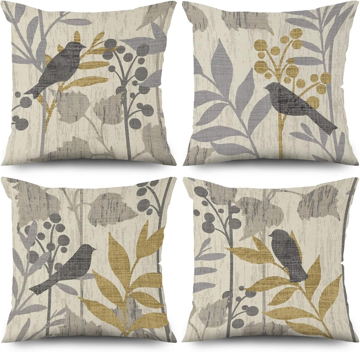 Set di 4 federe per cuscini decorativi, 45x45 cm, per divano, soggiorno, camera da letto, letto, giardino. | Leroy Merlin