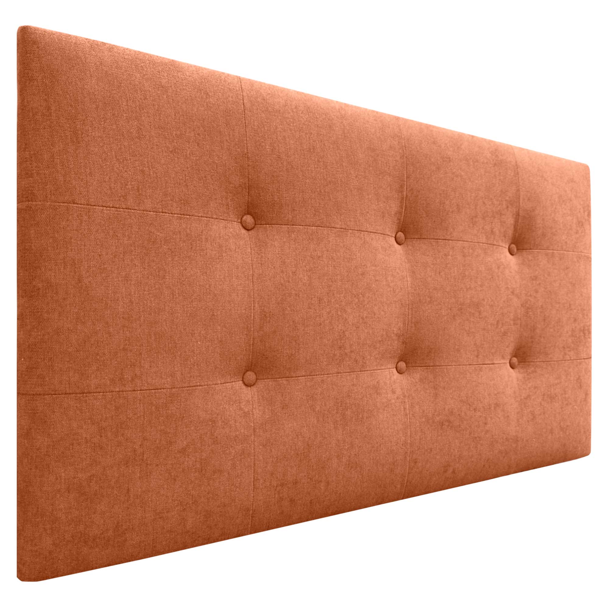 Dhome cabecero de cama acolchado capitoné 8cm de grosor. cabezal tapizado tela acualine cabeceros de cama matrimonio e individual (naranja, 105cm)
