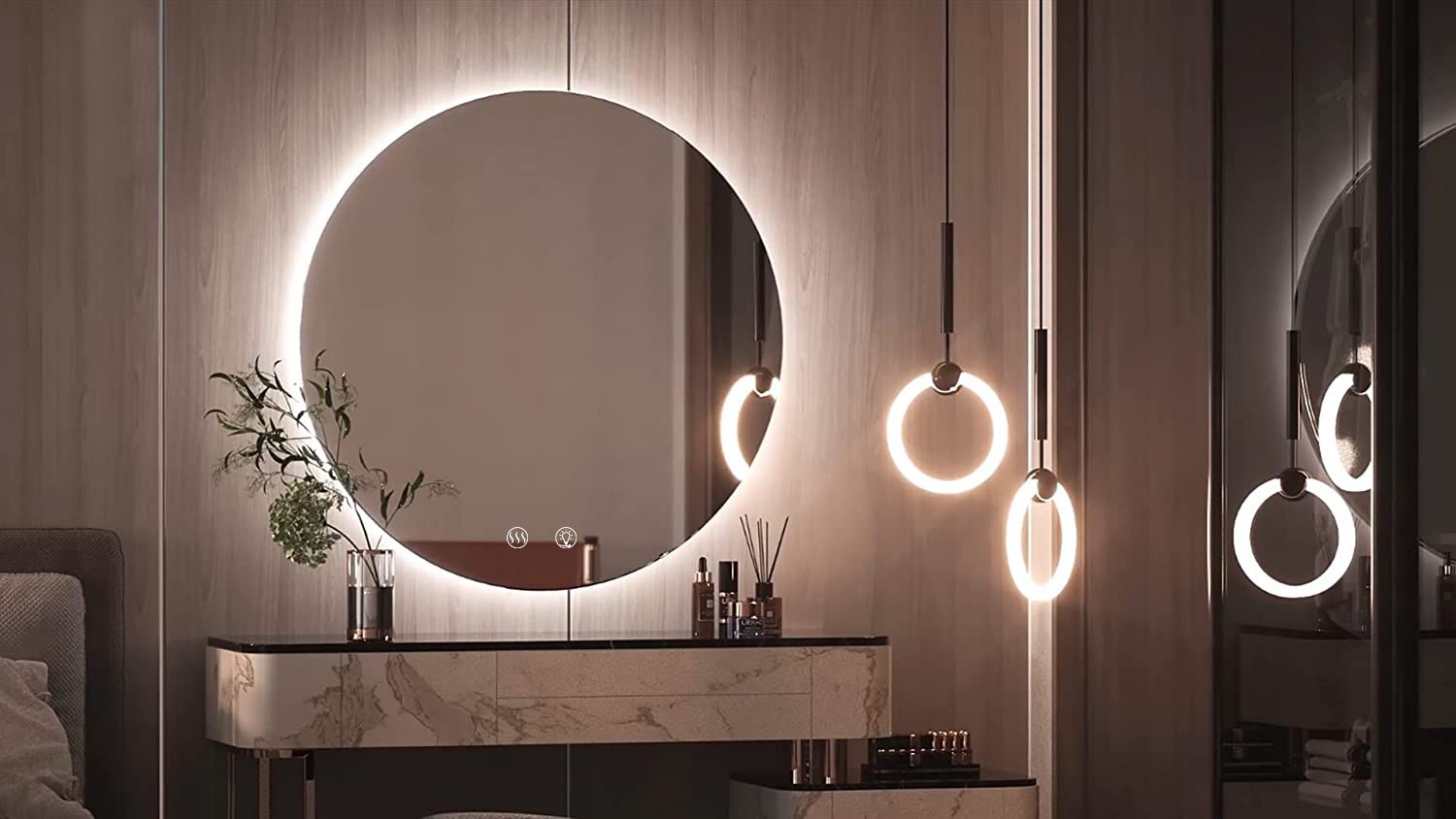 Lustro ścienne LED 70cm HZJ070 - 8