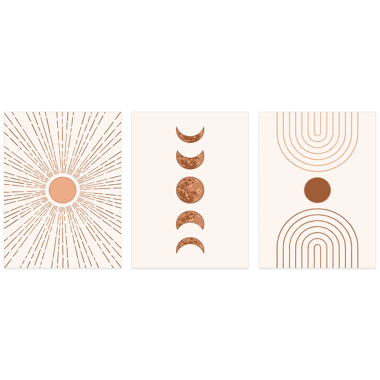 Lot de 3 Affiches / Posters Triptyque - Boho 3617689692579 - Photo pleine page - 3 Affiches - 50x70 cm (Cadres non fournis) - 2