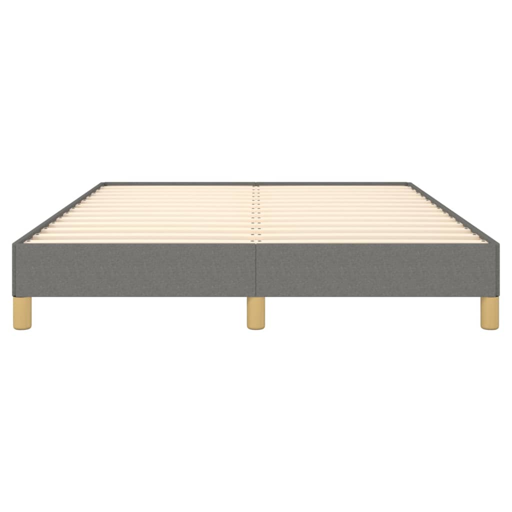 Cadre de lit sans matelas gris foncé 160 x 200 cm tissu - 5