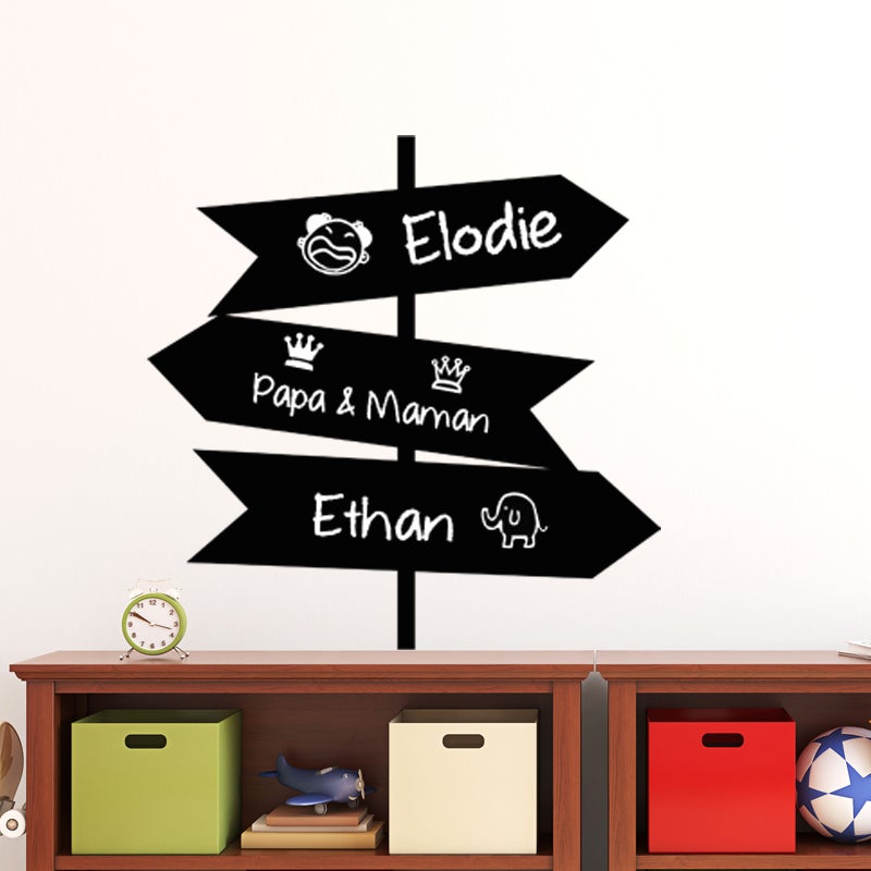 Adesivo ardesia Segnaletica - Sticker adesivo - adesivi murali - 100x100cm - 3