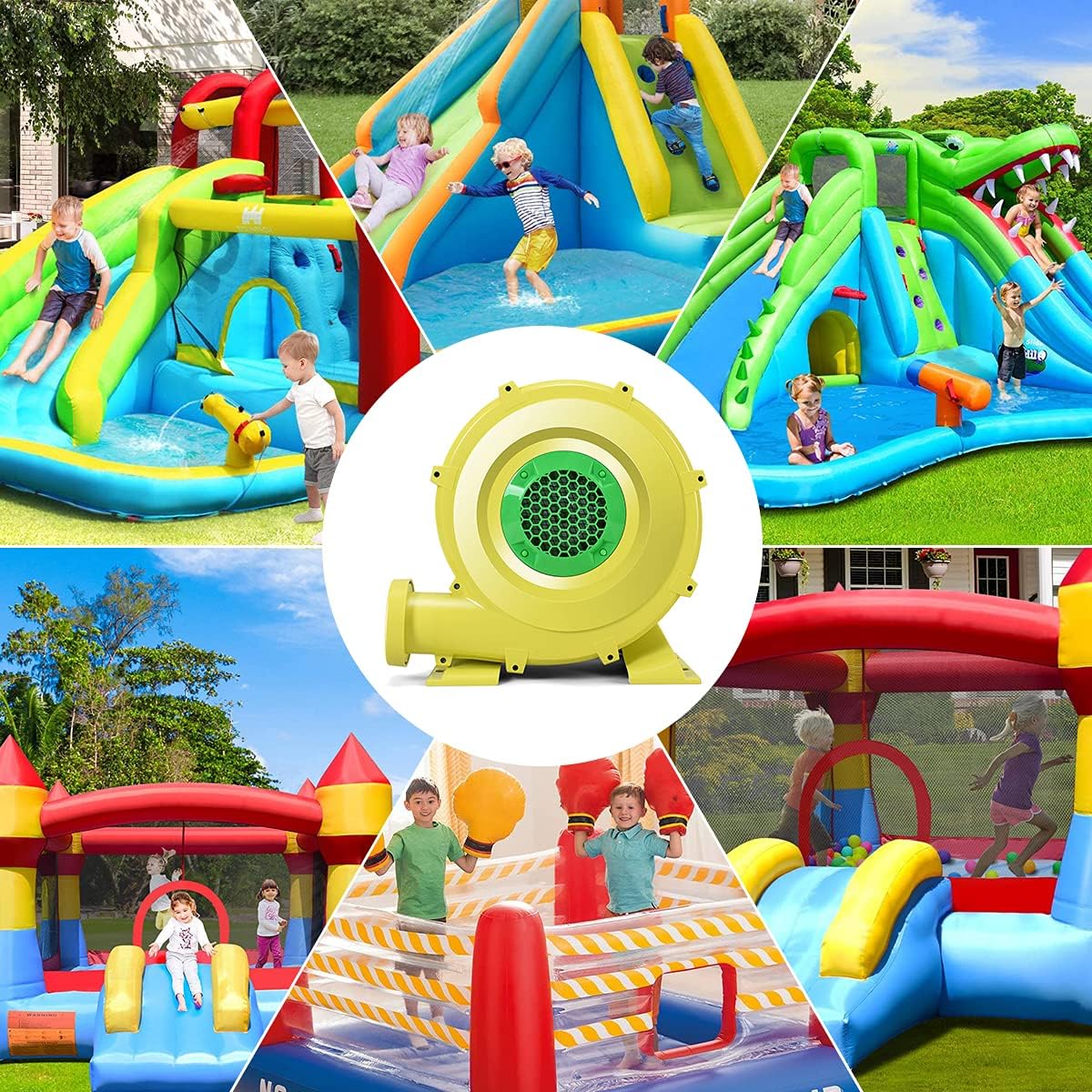 Ventilatore di Aria del Castello Gonfiabile, Ventilatore Centrifugo Gonfiabile, Soffiatore per Giochi Gonfiabili (450W) - 7