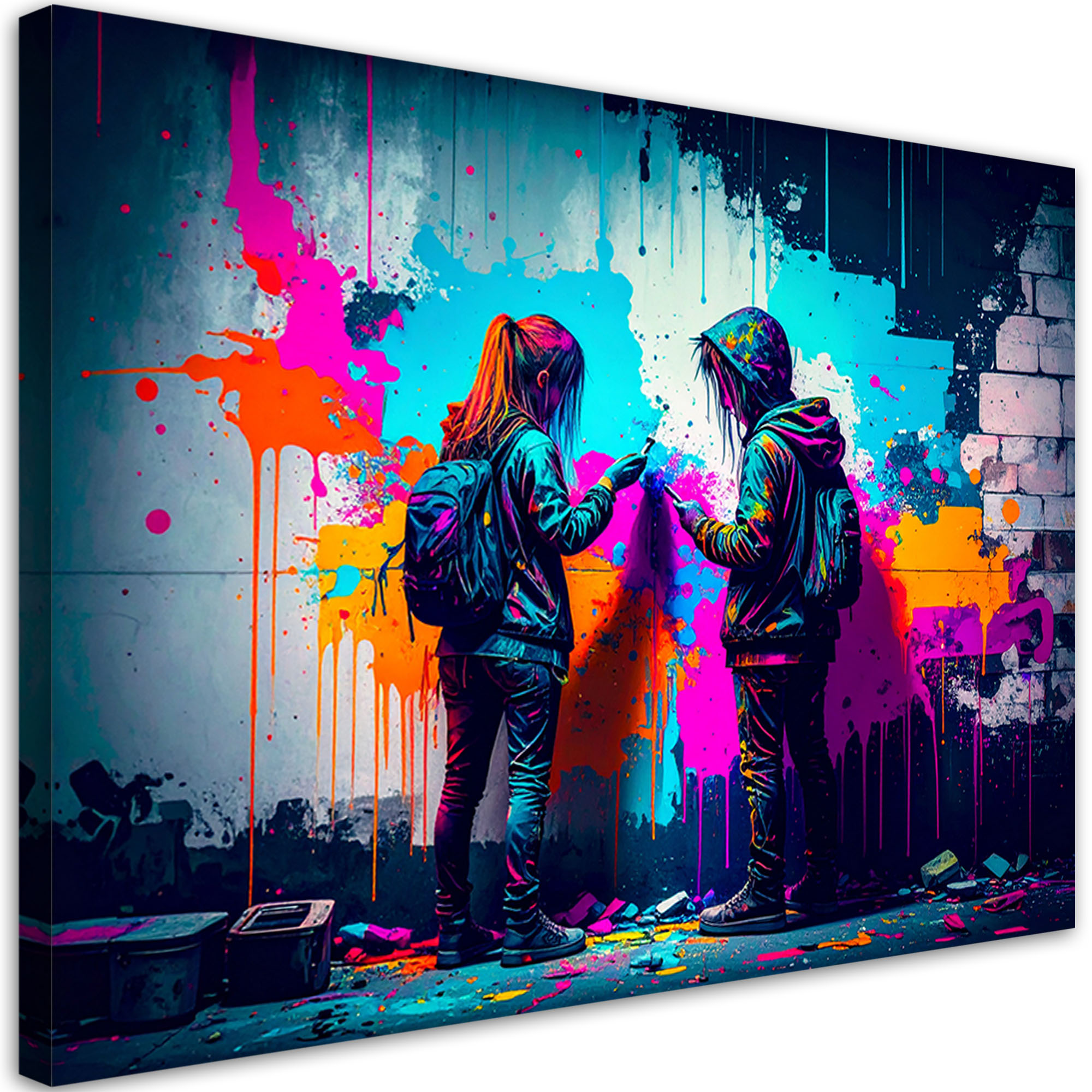 Obraz do pokoju dziecka, Graffiti Sztuka Uliczna Street Art 60x40