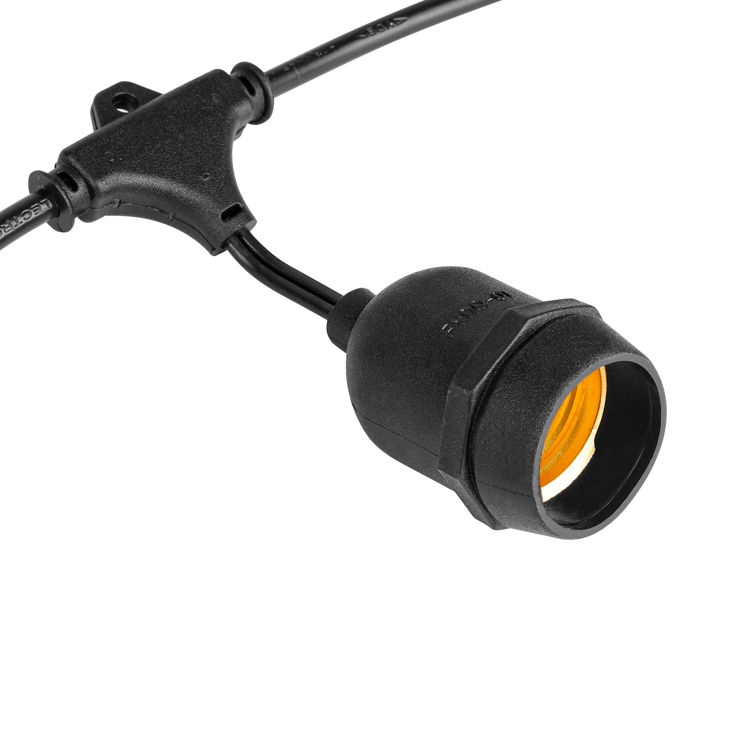 Girlanda świetlna 10x E27 LED 10m 24V IP44 ogrodowa balkonowa czarna MasterLED - 6