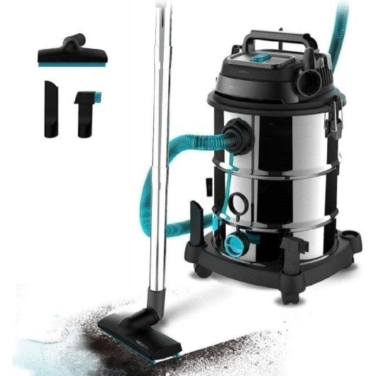 Cecotec Aspiratore per solidi e liquidi 30 L Conga Rockstar Wet & Dry Steel  Pro. 1600 W, 23 kPa, Sistema di drenaggio, Aspirapolvere e soffiante, Stru  | Leroy Merlin