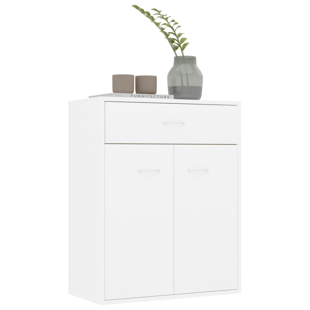 vidaXL Buffet blanc 60x30x75 cm bois d'ingénierie - 4