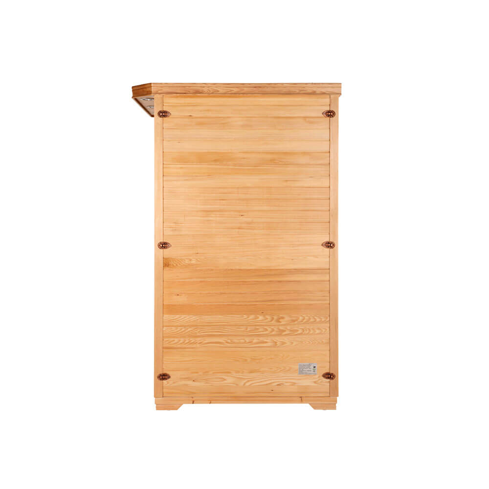 HOME DELUXE – Cabine infrarouge REDSUN M – 120 x 105 x 190 cm - pour 2 personnes, 5 radiateurs céramiques – Bois : pruche I Sauna infrarouge, sauna, - 6
