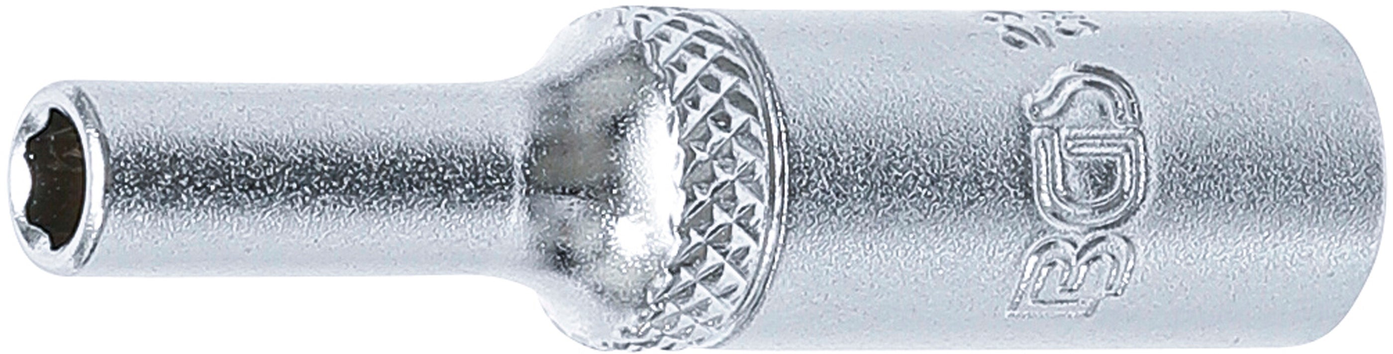 BGS Klucz nasadowy Super Lock głęboki Napęd kwadratowy wewnętrzny 6,3 mm (1/4") SW 4 mm - 2964