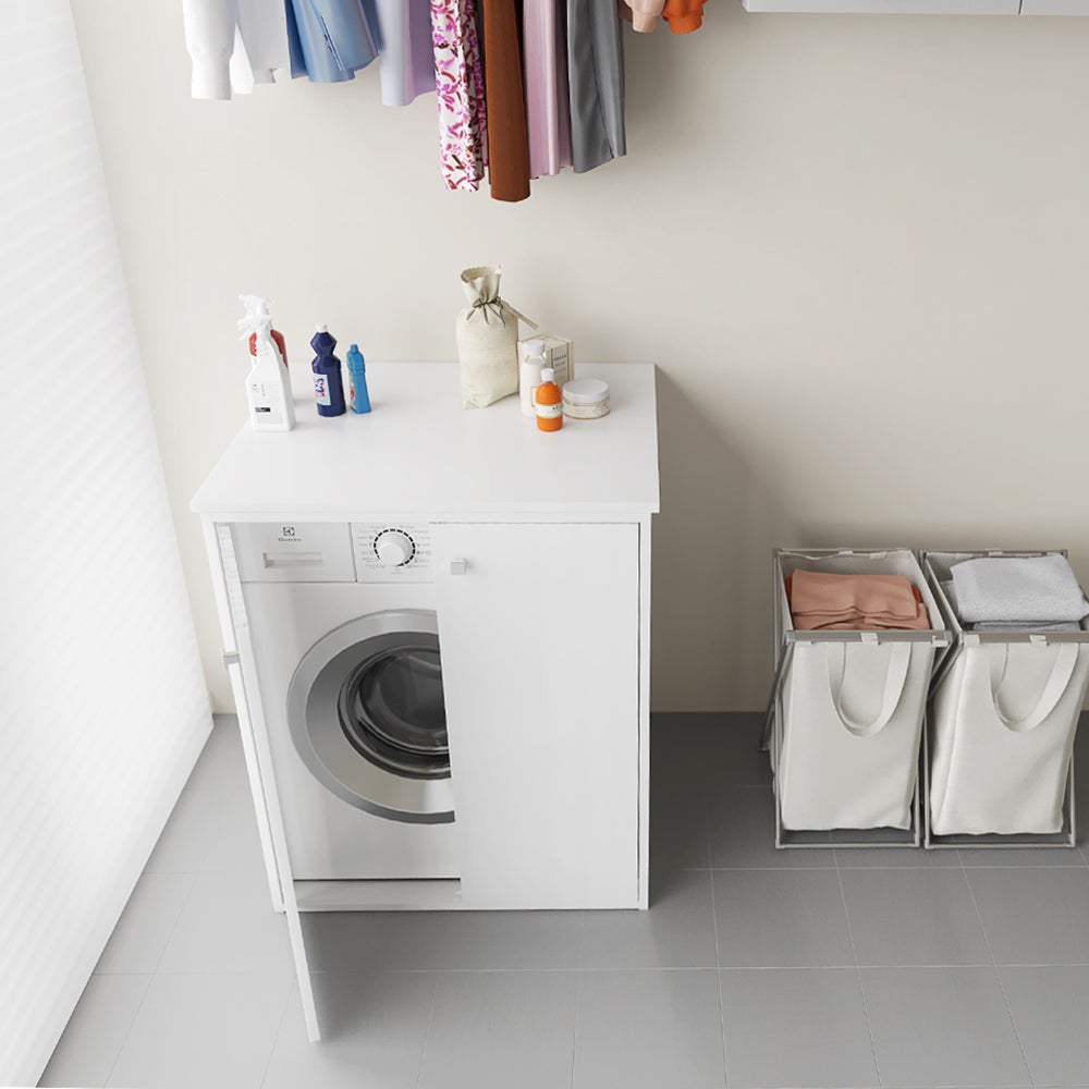 Funda de PVC para lavadora de exterior de 70x60 cm con fijaciones incluidas. - 3