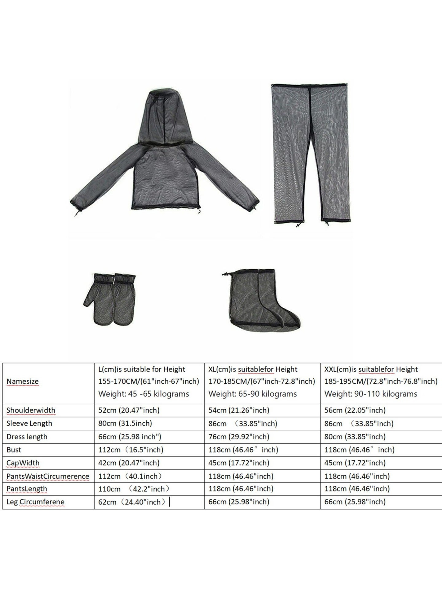 Universal Backpackers Combinaison Anti-Moustiques avec Fermeture Éclair – Protection Contre les Insectes pour Hommes et Femmes – Protection Extérie - 2