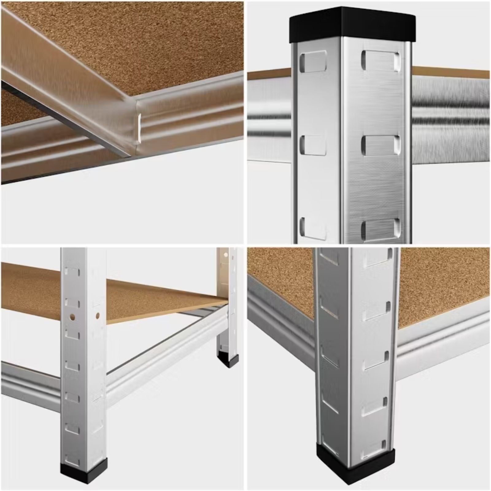 Pacote de 5 Estantes Metálicos Galvanizados DASCK – 5 Prateleiras por Unidade, 875 kg cada (180 x 90 x 40 cm) – Total 4375 kg - 5
