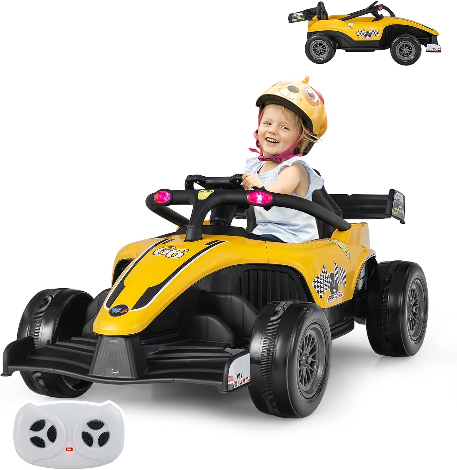 Pédale De Kart Enfant 5-12 Ans Avec Pneus EVA - Frein à Main Et Embrayage