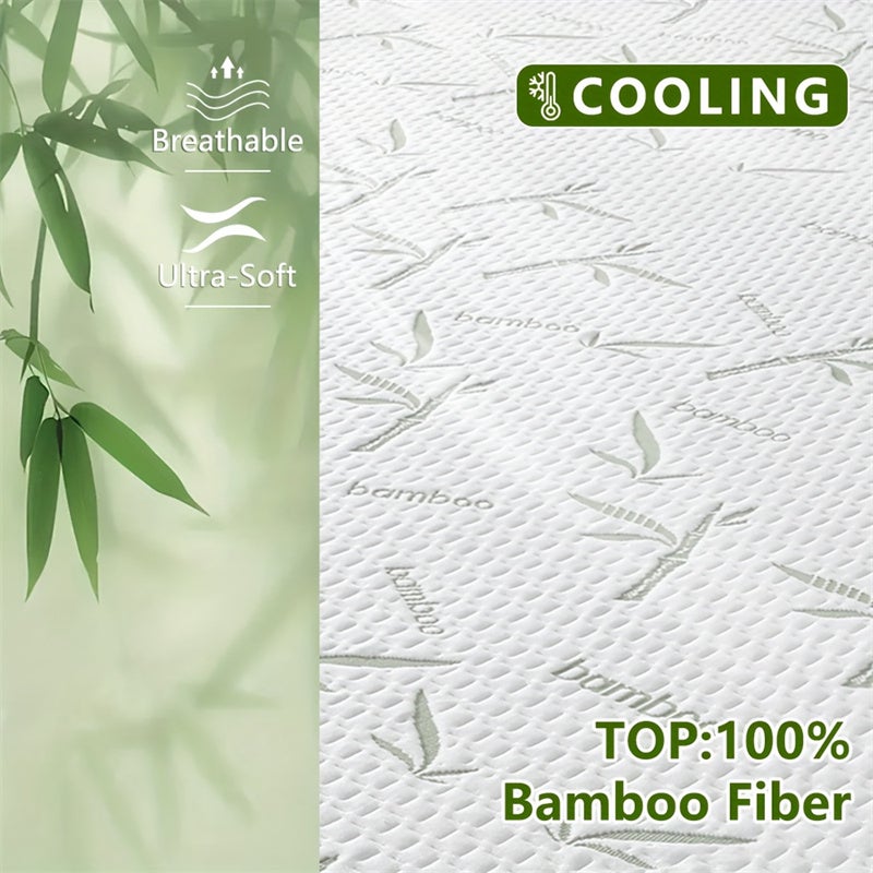 Protège-matelas rafraîchissant en fibre de bambou, ultra doux, confortable et respirant, 150 x 200 x 30 cm (taie d'oreiller non incluse) - 5