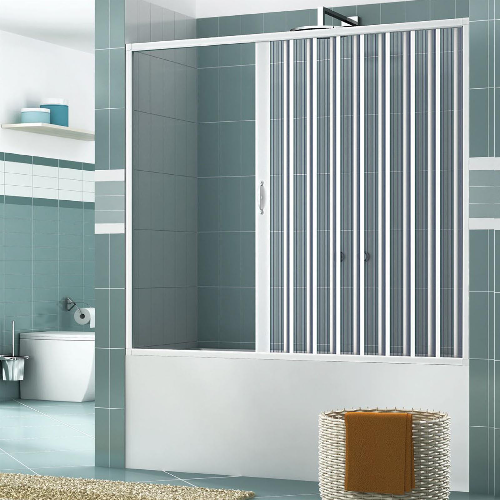 Paroi Pare-Baignoire 170-140 CM en Pvc mod. Nova Kit Vasca avec ouverture latérale - 4