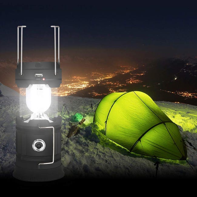 Luce solare da campeggio a LED, Lanterne da campeggio dimmerabili Luce solare da campeggio a LED, Lanterne da campeggio dimmerabili