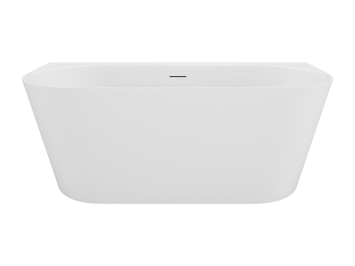Bañera semi exenta - 230 L - 160 x 75 x 58 cm - Blanco mate - Acrílico - AMOBIA - 2