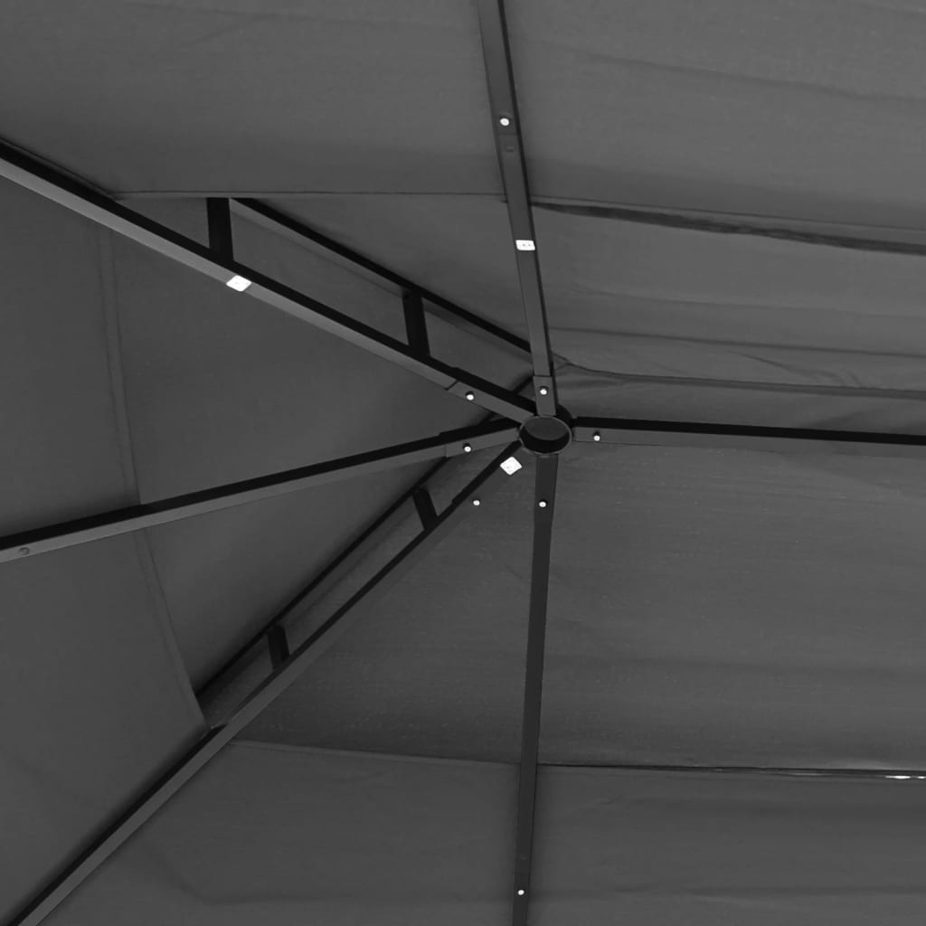 Gazebo con Pareti Laterali Antracite 400x300x270 cm Acciaio vidaXL - 6