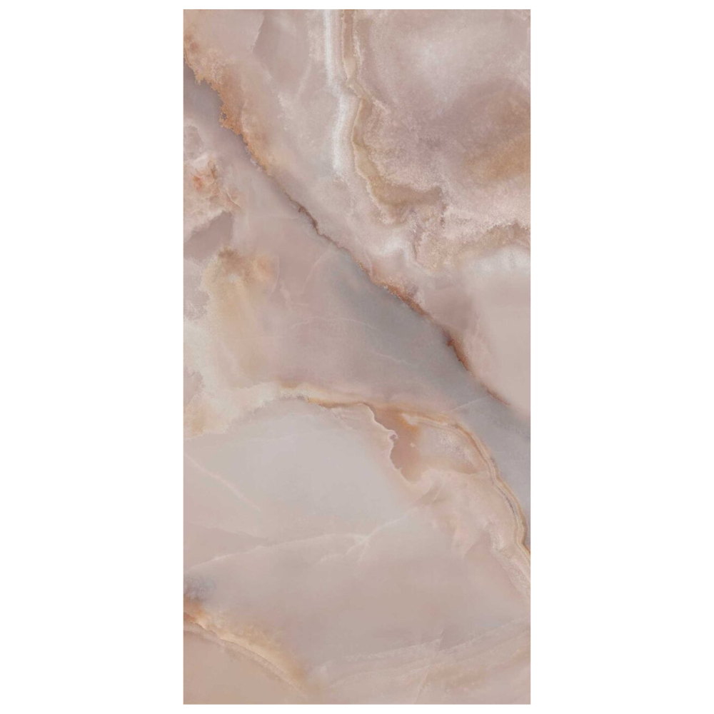 Piastrella da pavimento e rivestimento interno in gres porcellanato, effetto marmo onice rosa 60x120 cm Sp. 9 mm - 4