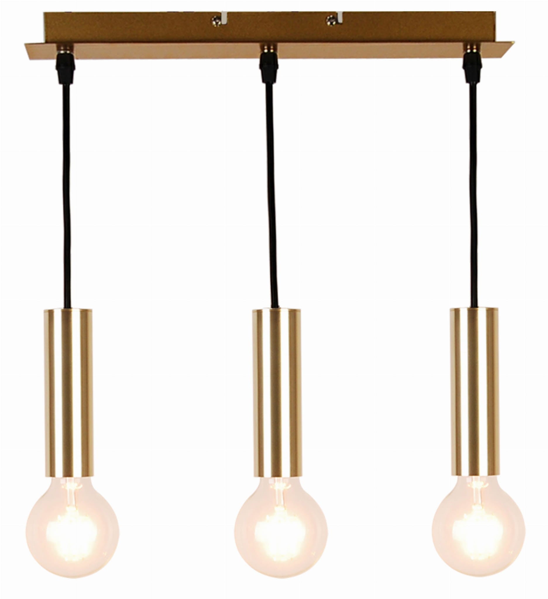 Lampa sufitowa wisząca Dallas złota 3xE27x40W wym: 114,5 x 7 x 38 cm metal Candellux