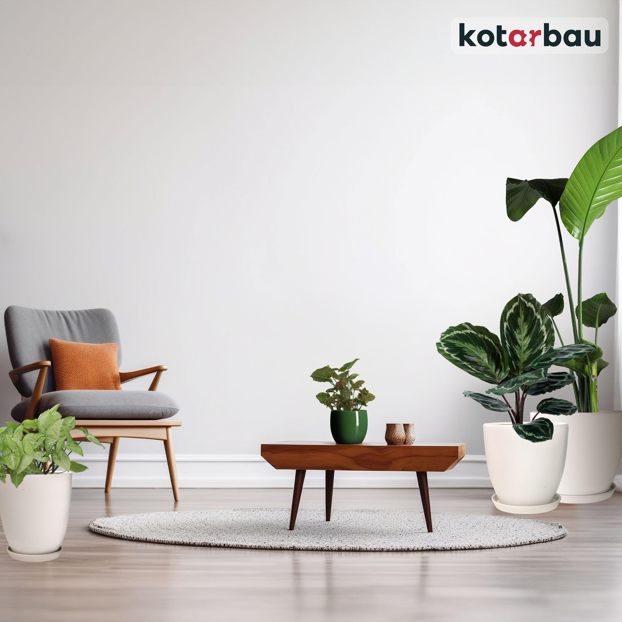 Doniczka ceramiczna szkliwiona biała na kwiaty rośliny 26 cm - KOTARBAU - 8