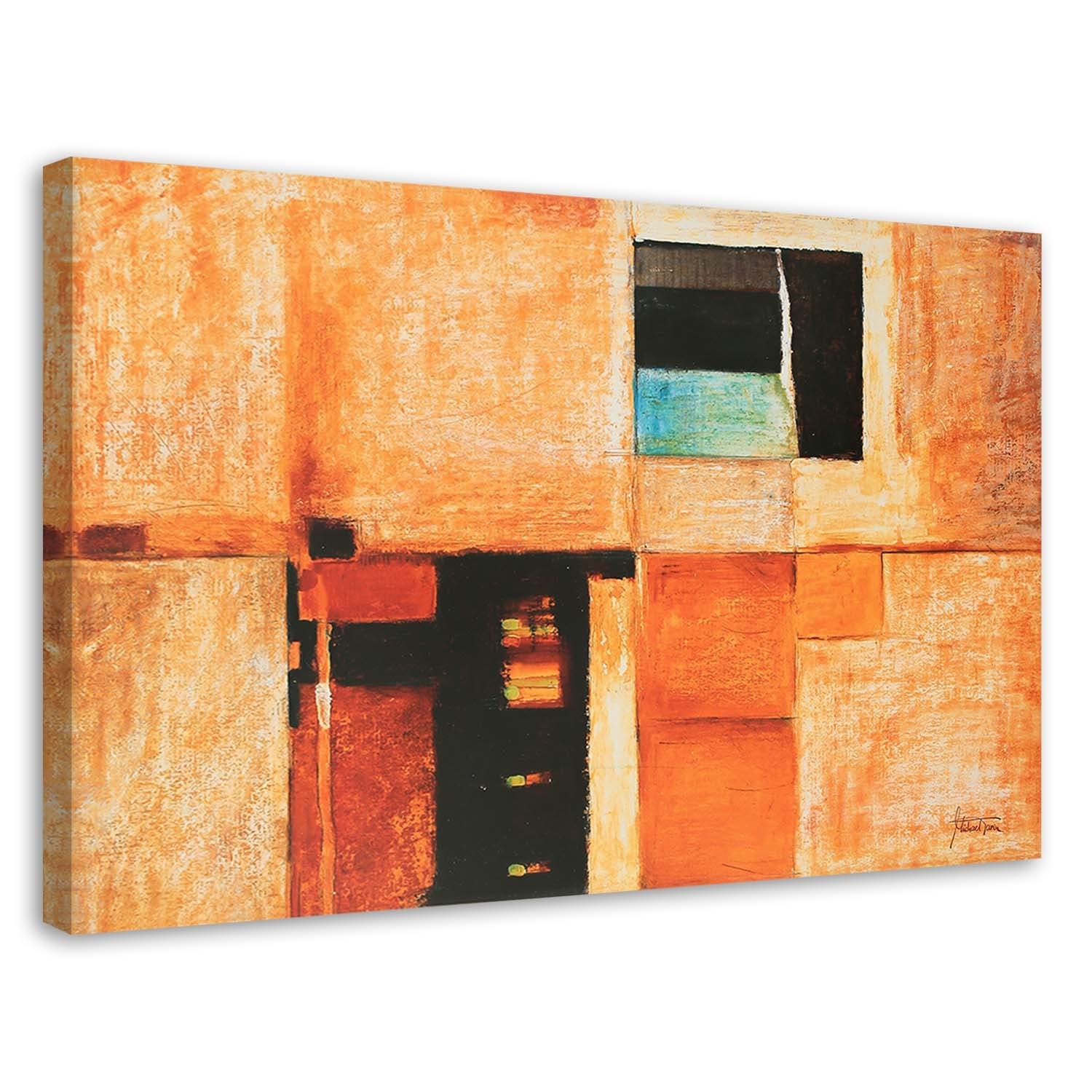 Obraz na płótnie, Geometryczna kompozycja w kolorze cegły 120x80