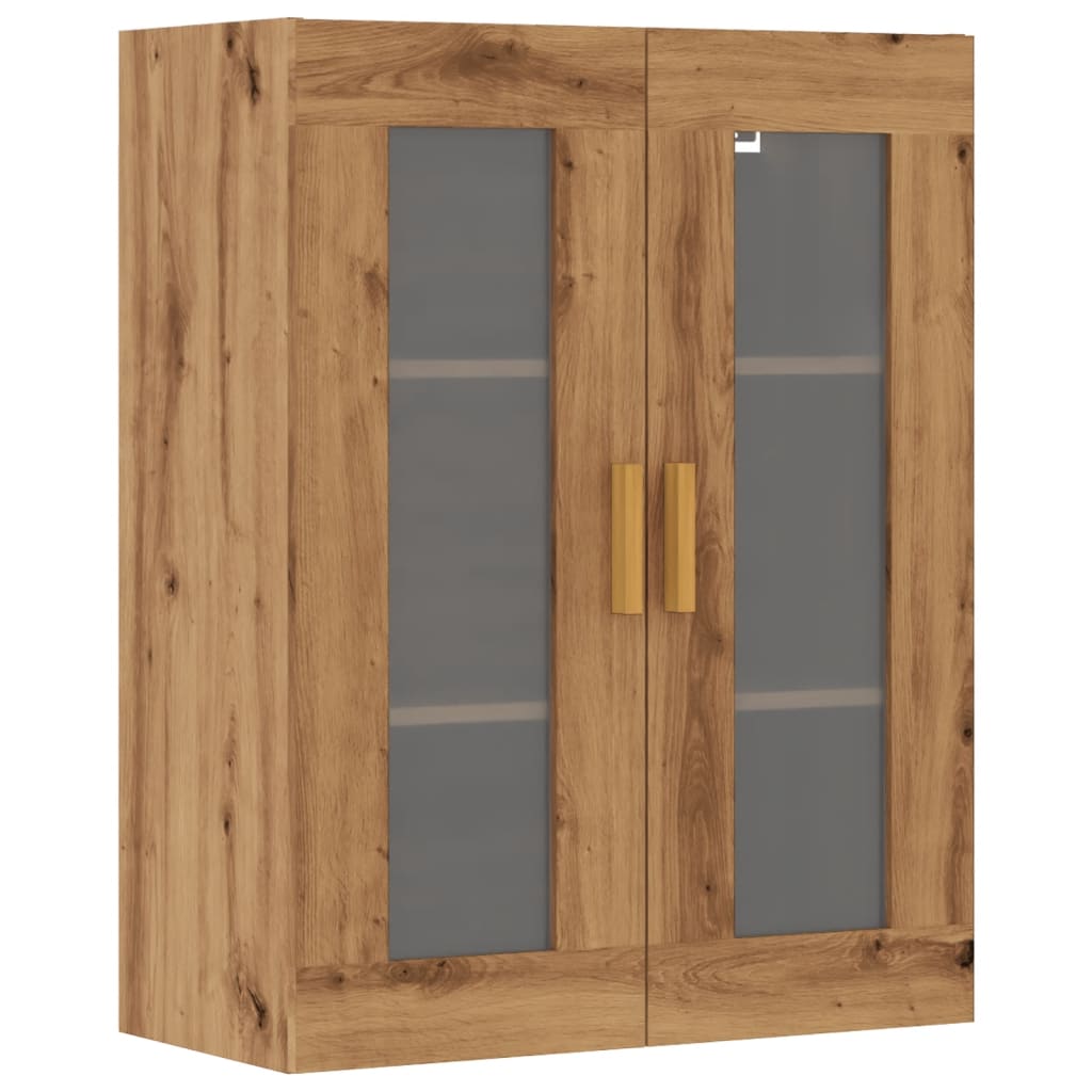 Armoire murale suspendue chêne artisanal 69,5x34x90 cm - 2