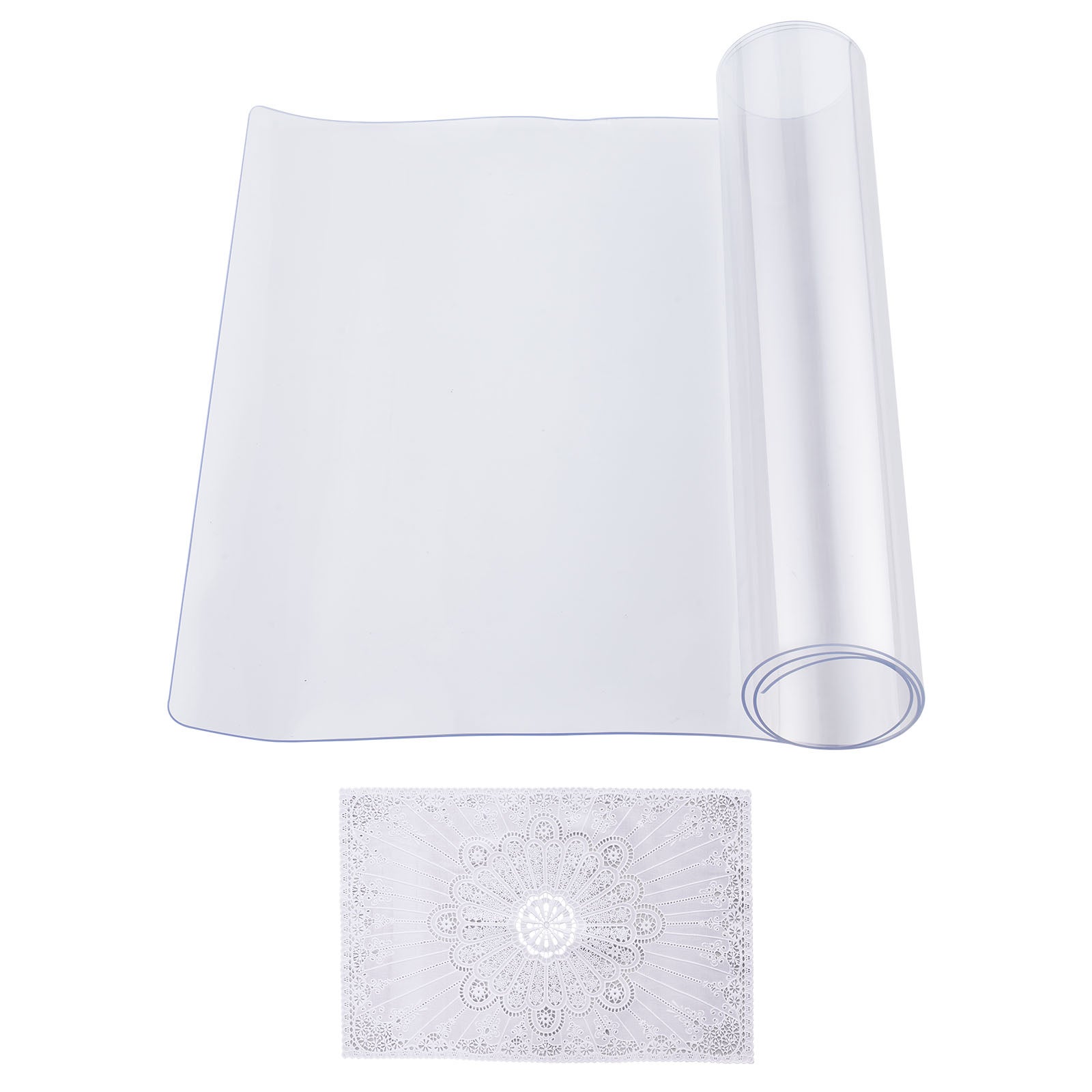 Protezione per scrivania in PVC trasparente,VEVOR 16 x 32 pollici,spessore 1,5 mm,rettangolare,impermeabile,adatta per uffici e ristoranti - 9